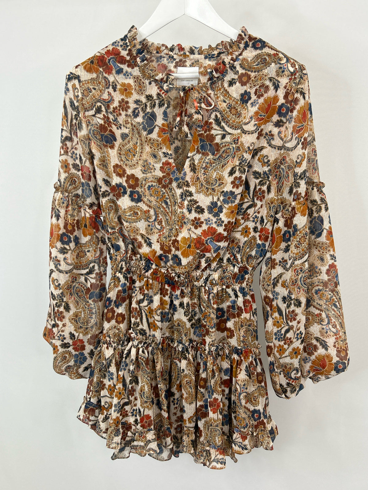 MISA Size S Orange Print Women Dress