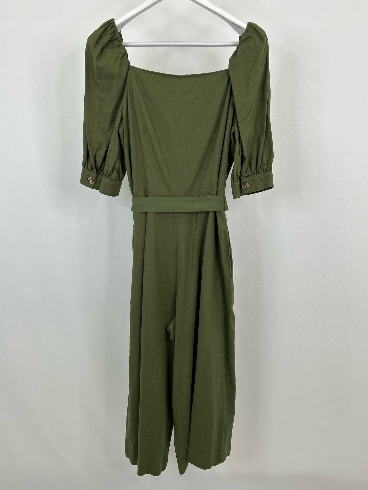 GAL MEETS GLAM Size 10 OLIVE GREEN Women Jumpsuit