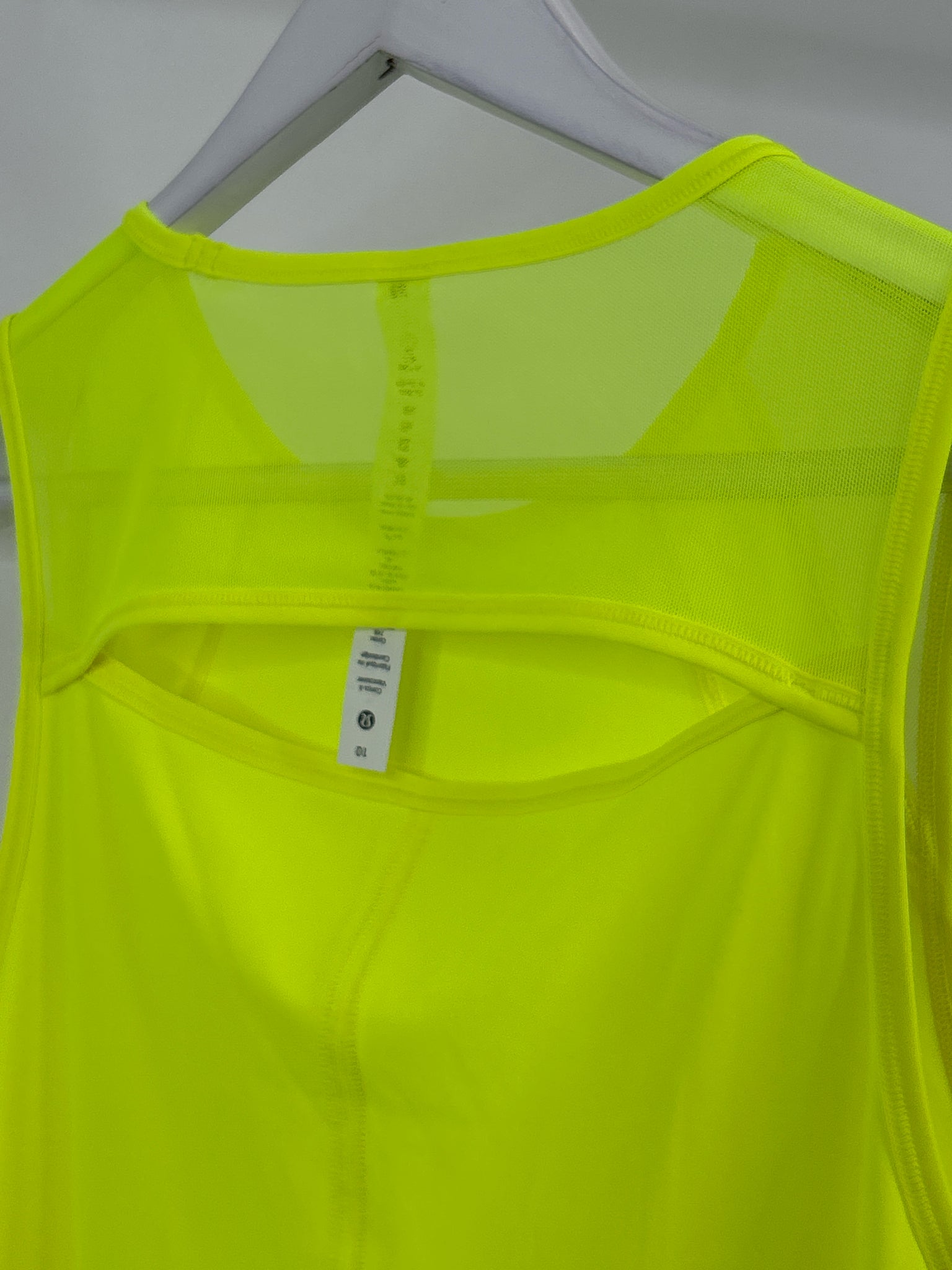 LULULEMON Size 10 neon yellow Women Tank Top