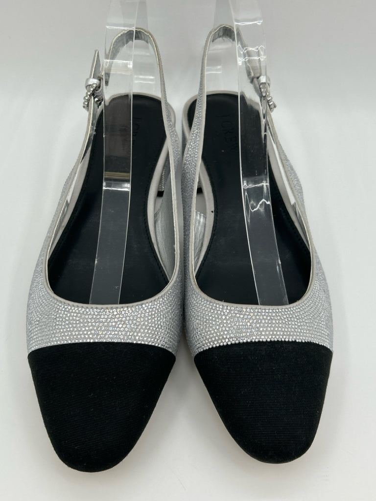 J CREW FACTORY Size 10 Rhinestone and Black Women's Pumps
