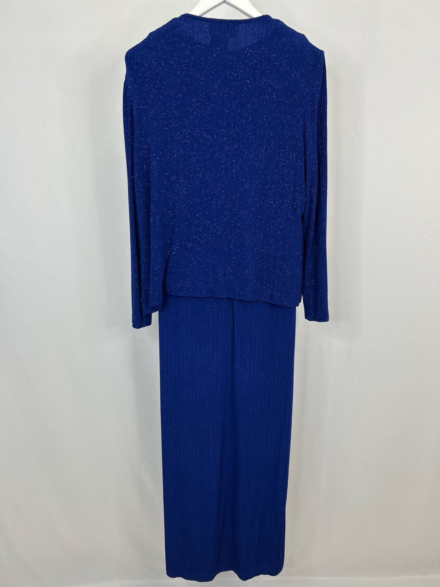 ALEX EVENINGS Size 14 Royal Blue Women 2-Piece w/dress