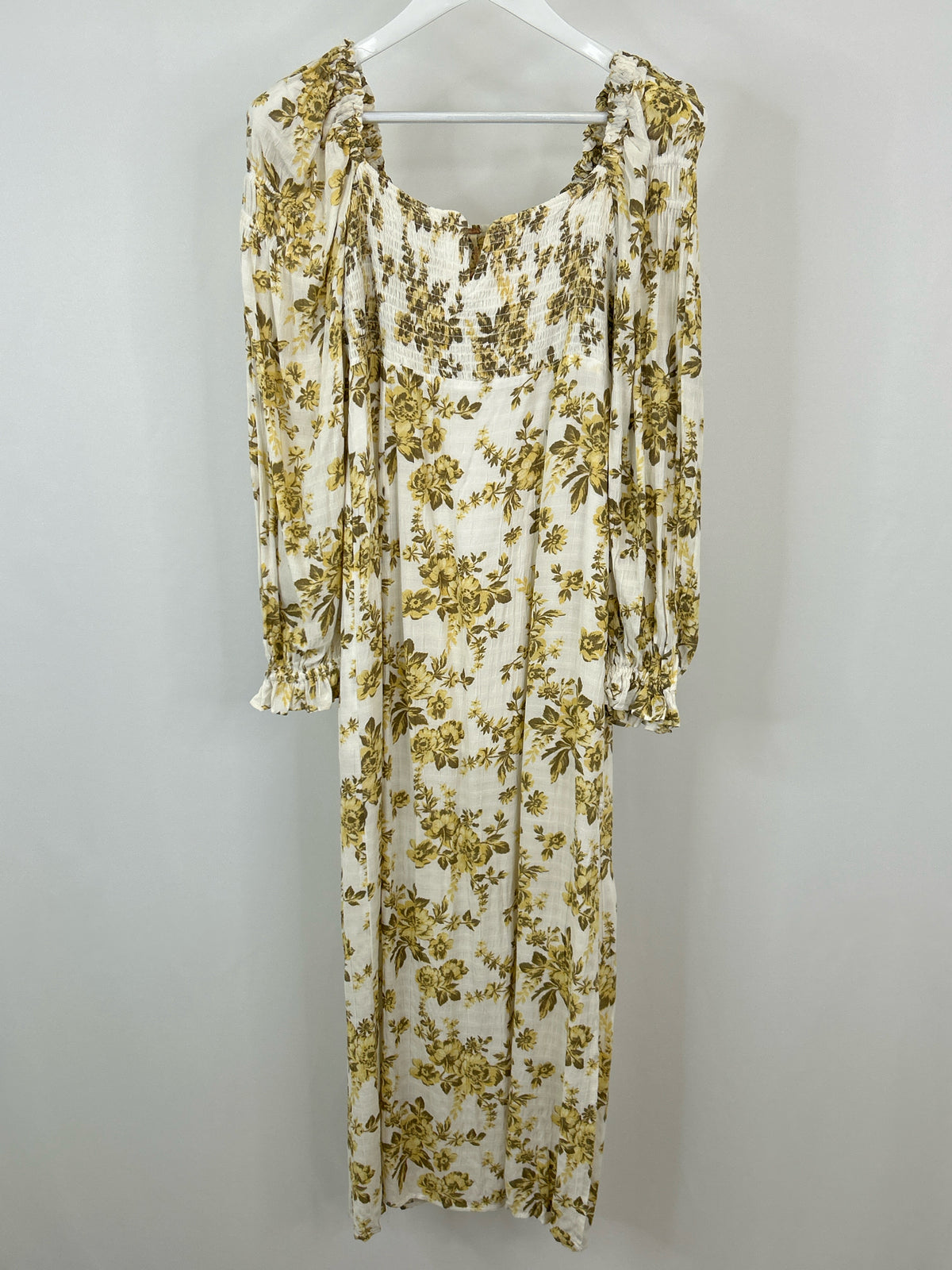 FREE PEOPLE Size S white & yellow Women Dress