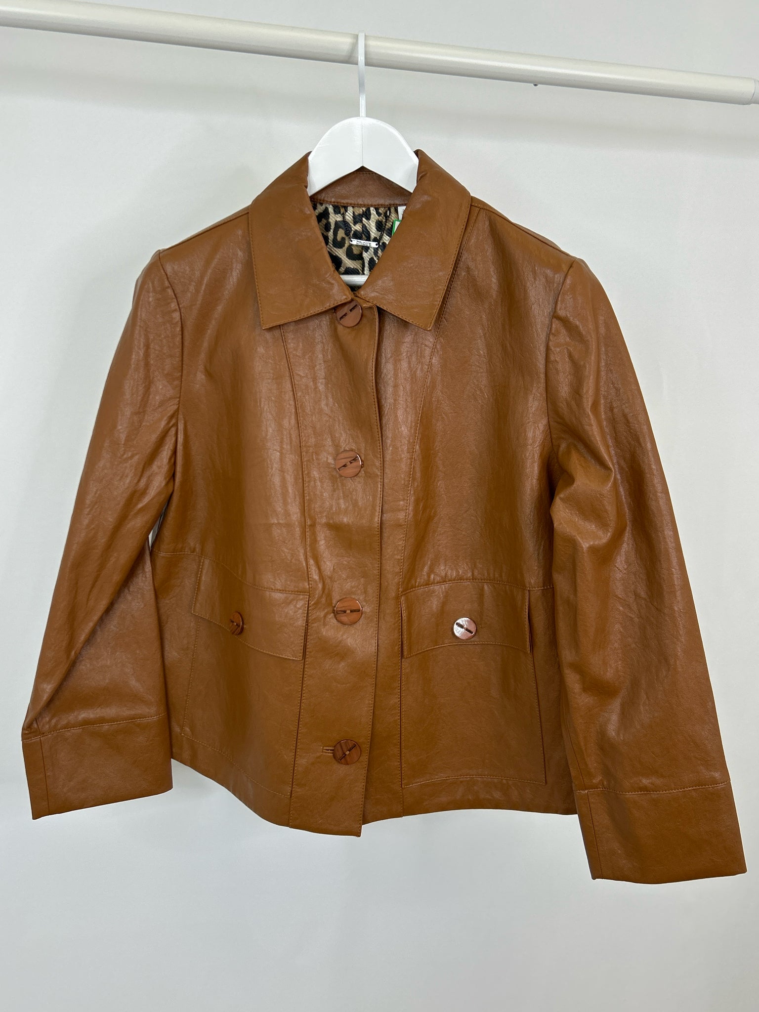 CHICO'S Size L Tan Women Jacket
