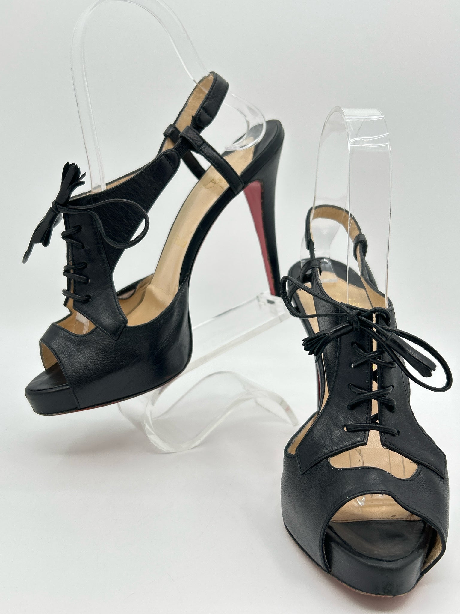 CHRISTIAN LOUBOUTIN Size 38.5/8 Black Women Sandal
