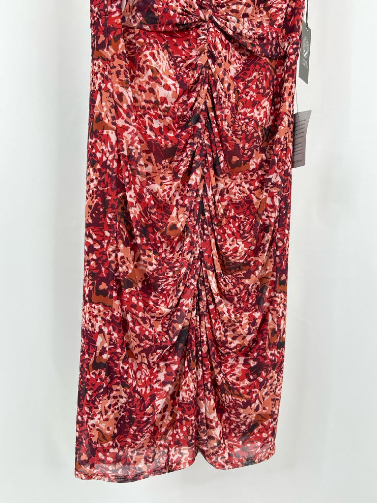 VINCE CAMUTO Size 14 Orange Print Women's Dress