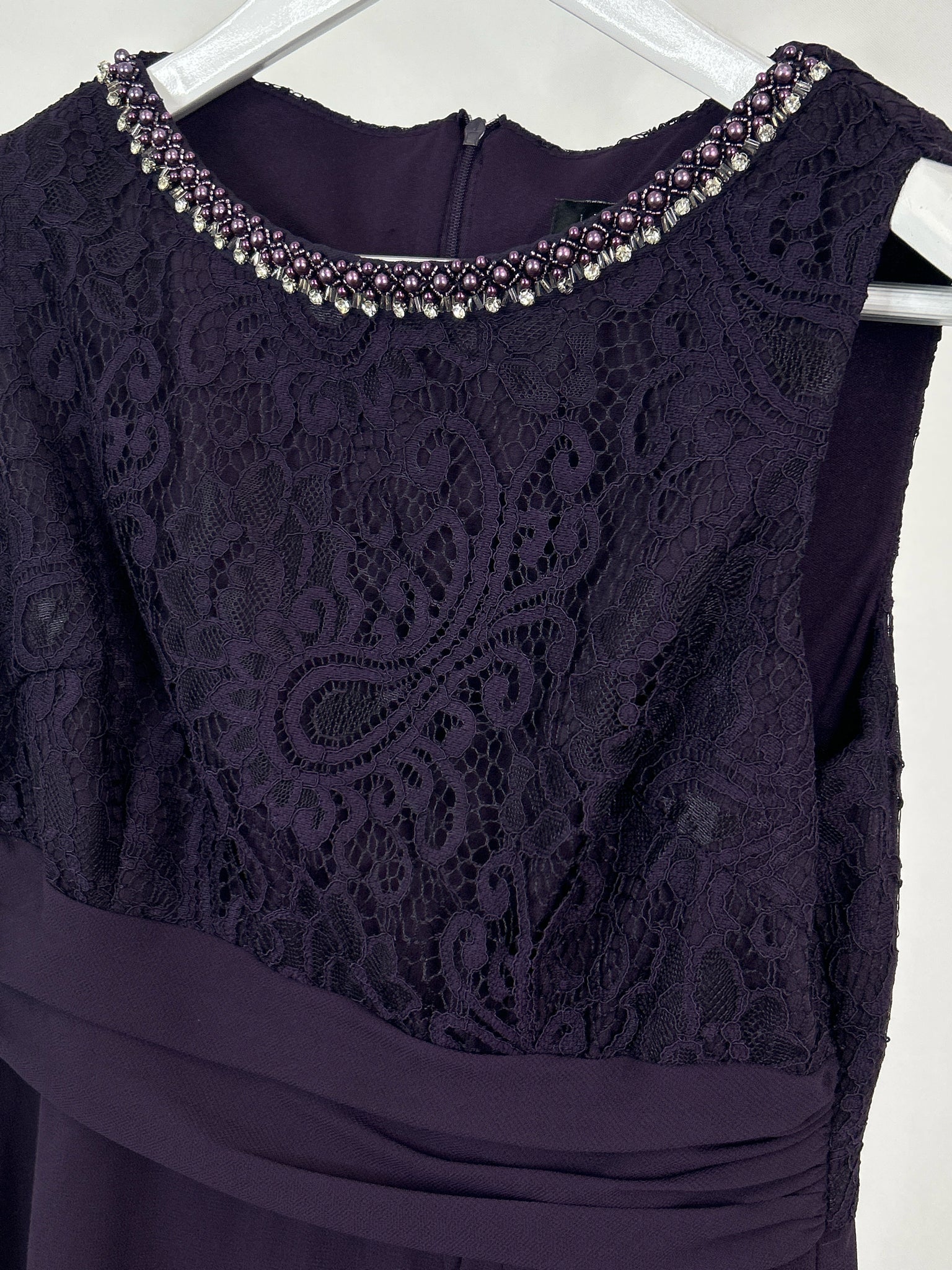 LE BOS Size 10 Plum Women 2-Piece w/Dress