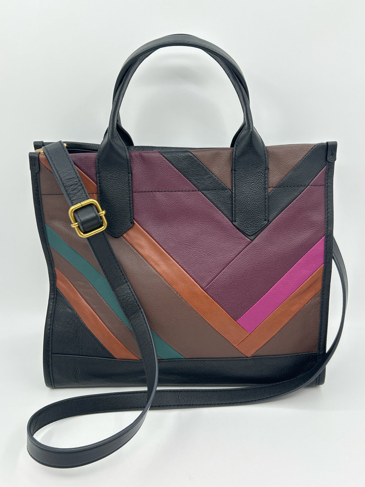 FOSSIL Black Print Women Tote