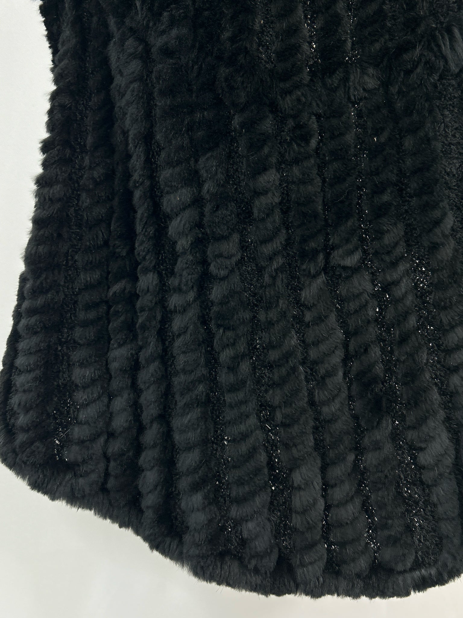 MITCHIE'S One Size Black Women Fur Vest