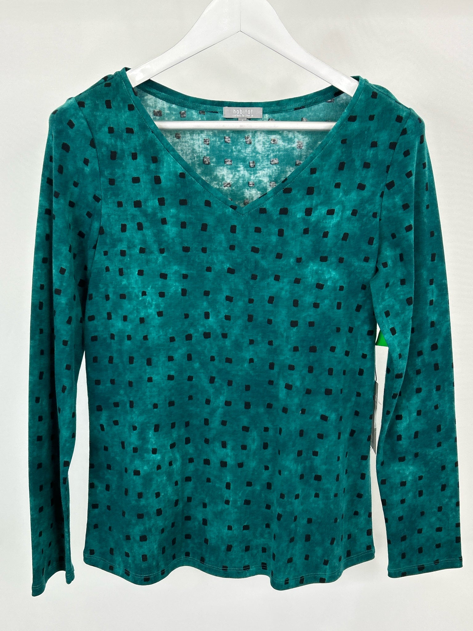 HABITAT Size S TEAL AND BLACK Women T-shirt