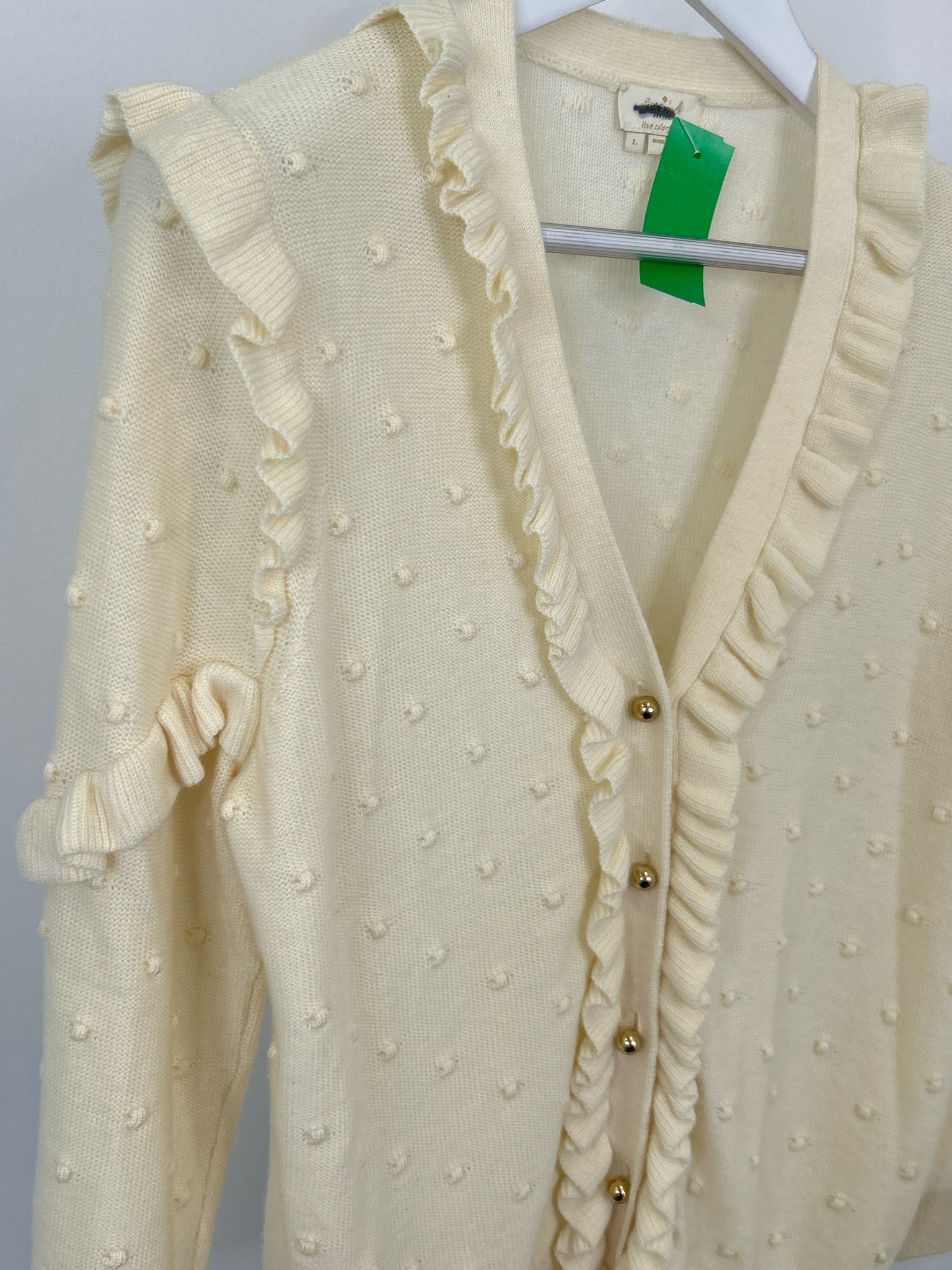 KATE SPADE Size L Cream Women Cardigan