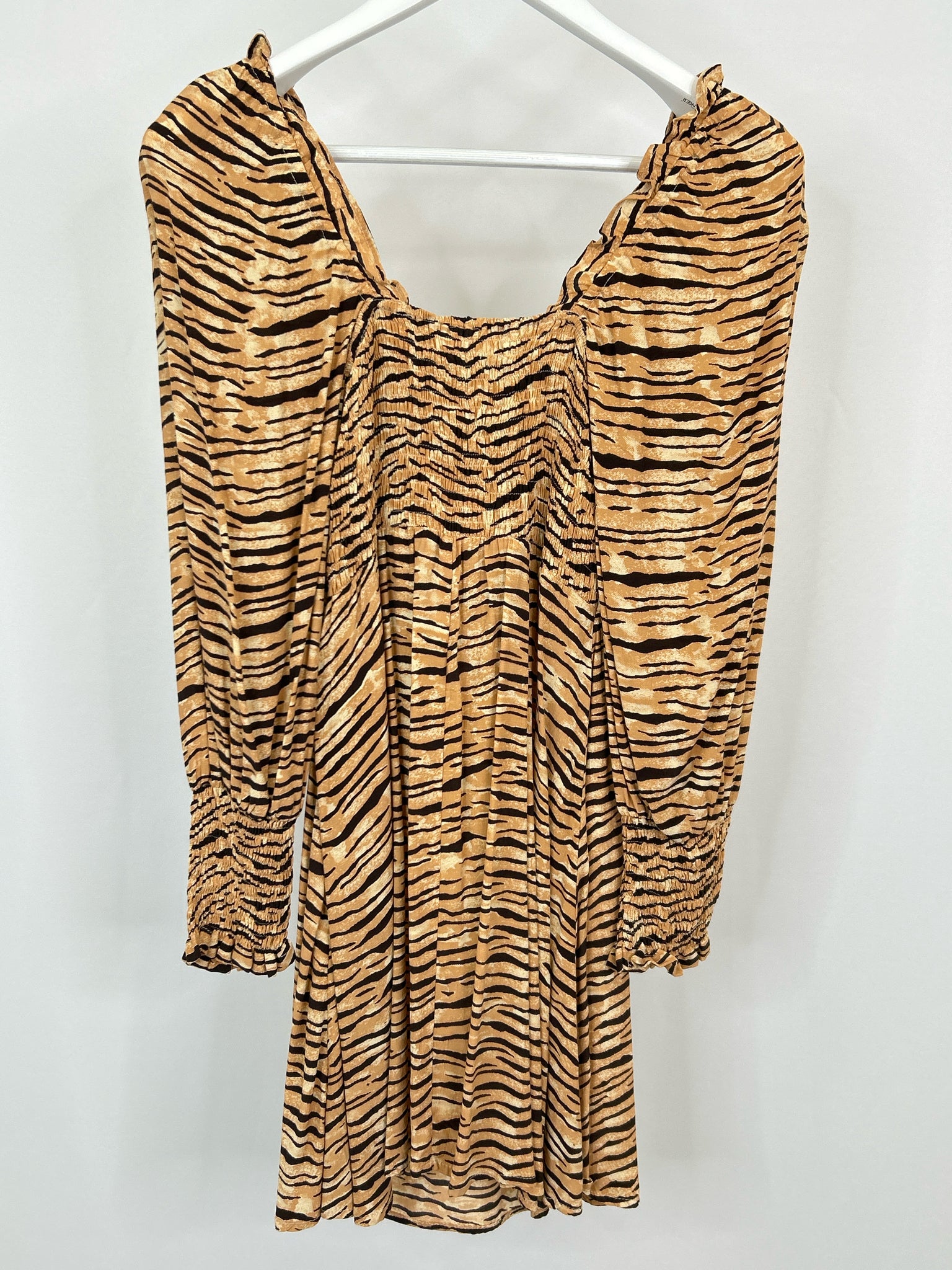 FAITHFULL THE BRAND Size 4 BEIGE AND BROWN Women Dress