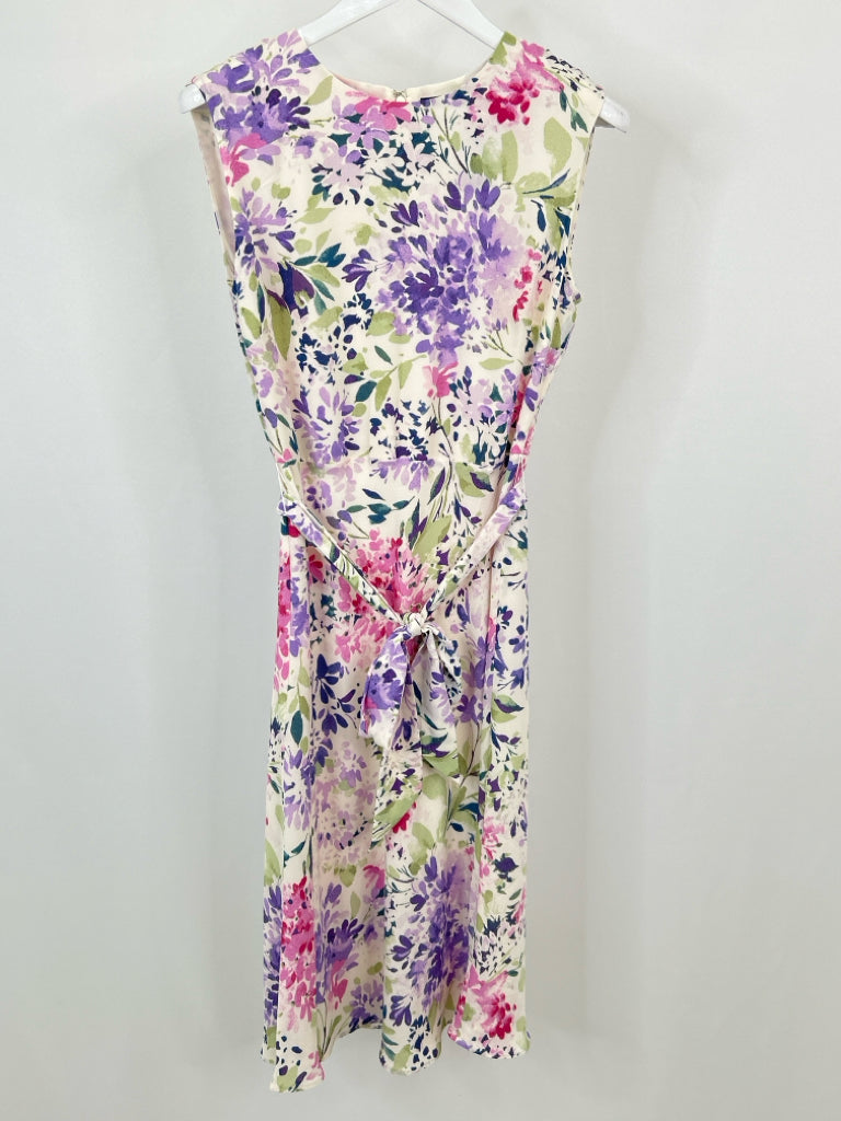 Lauren Ralph Lauren Size 6 PURPLE AND WHITE Women's Dress