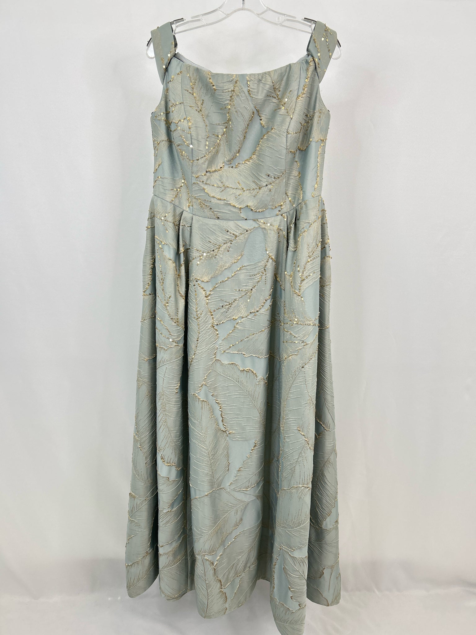 MGNY Madeline Gardner New York Size 6/8 Teal and gold Women Dress