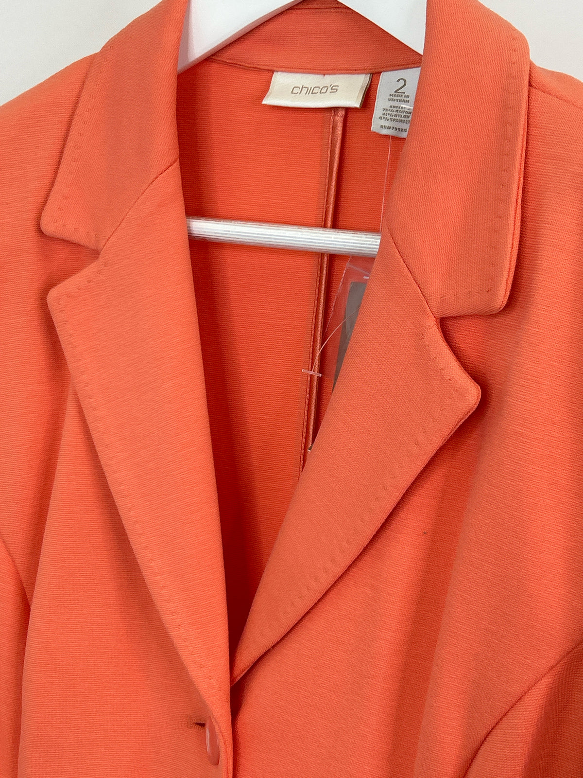 CHICO'S Size 12 Coral Women Blazer