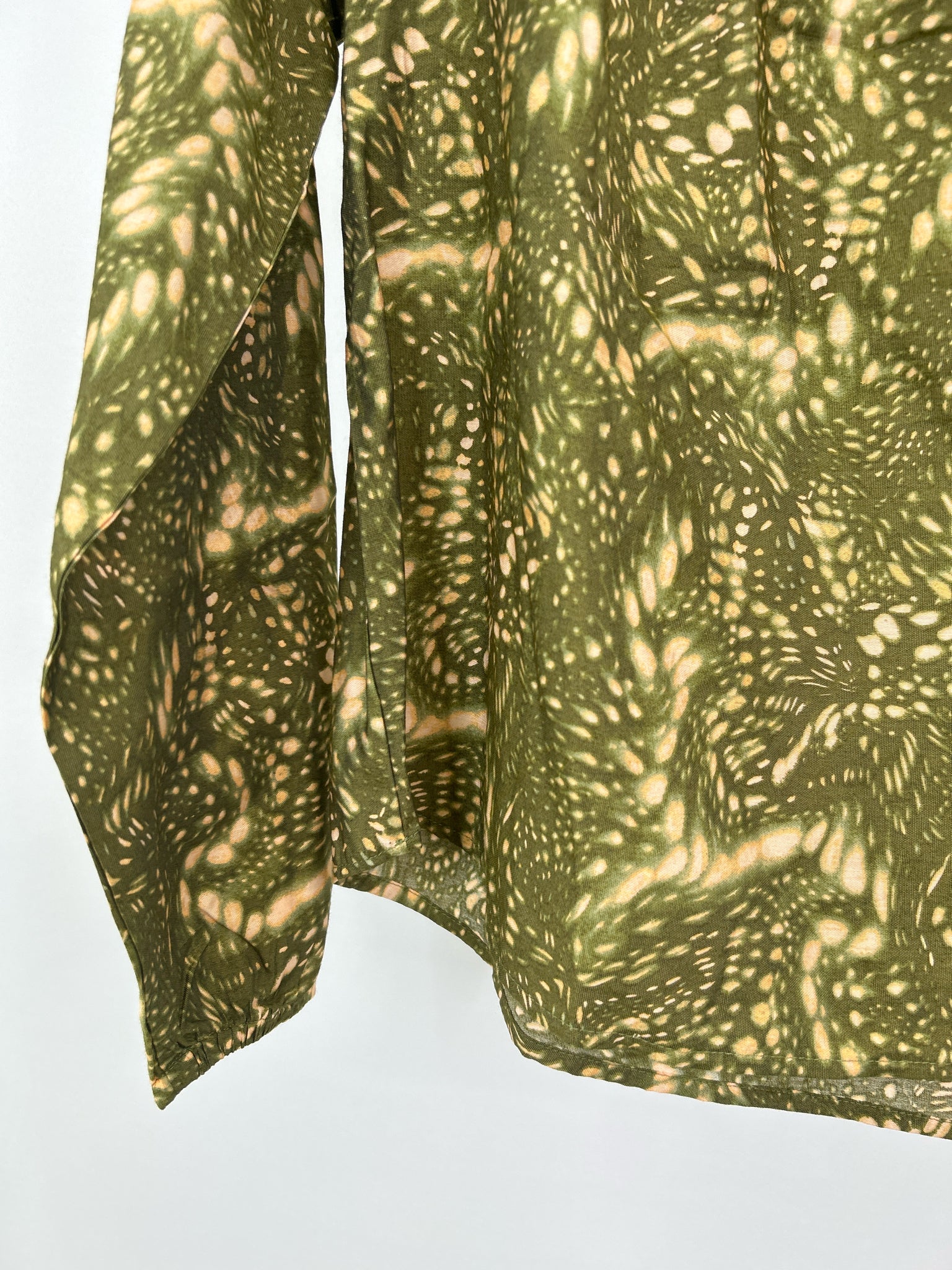 ICHI NWT Size 34 Green Print Women Top