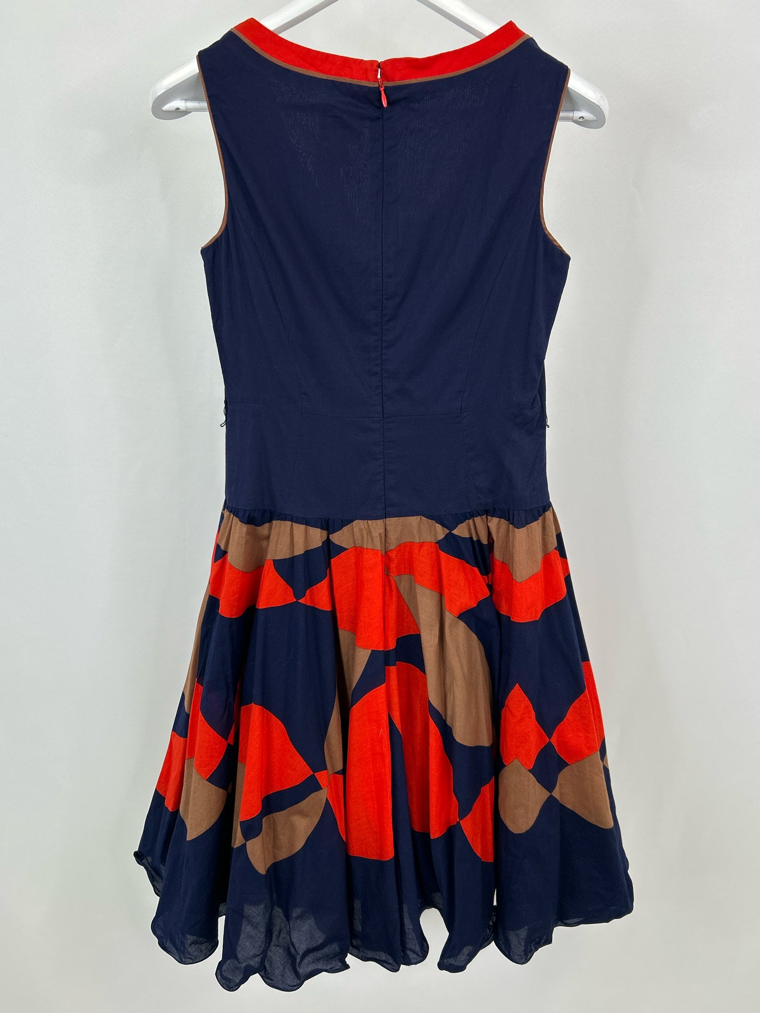 MILLY Size 6 NAVY AND RED Women's Dress