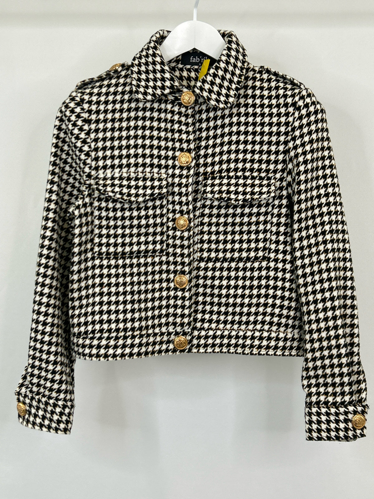 FAB'RIK Size S Black Print Women Jacket
