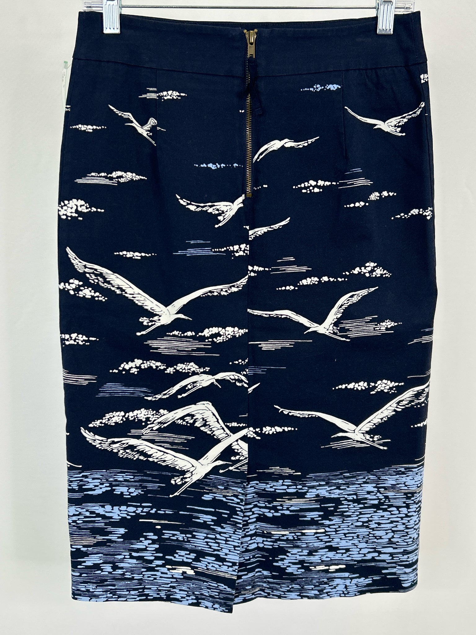 MAEVE Size 8 Navy Print Women Skirt