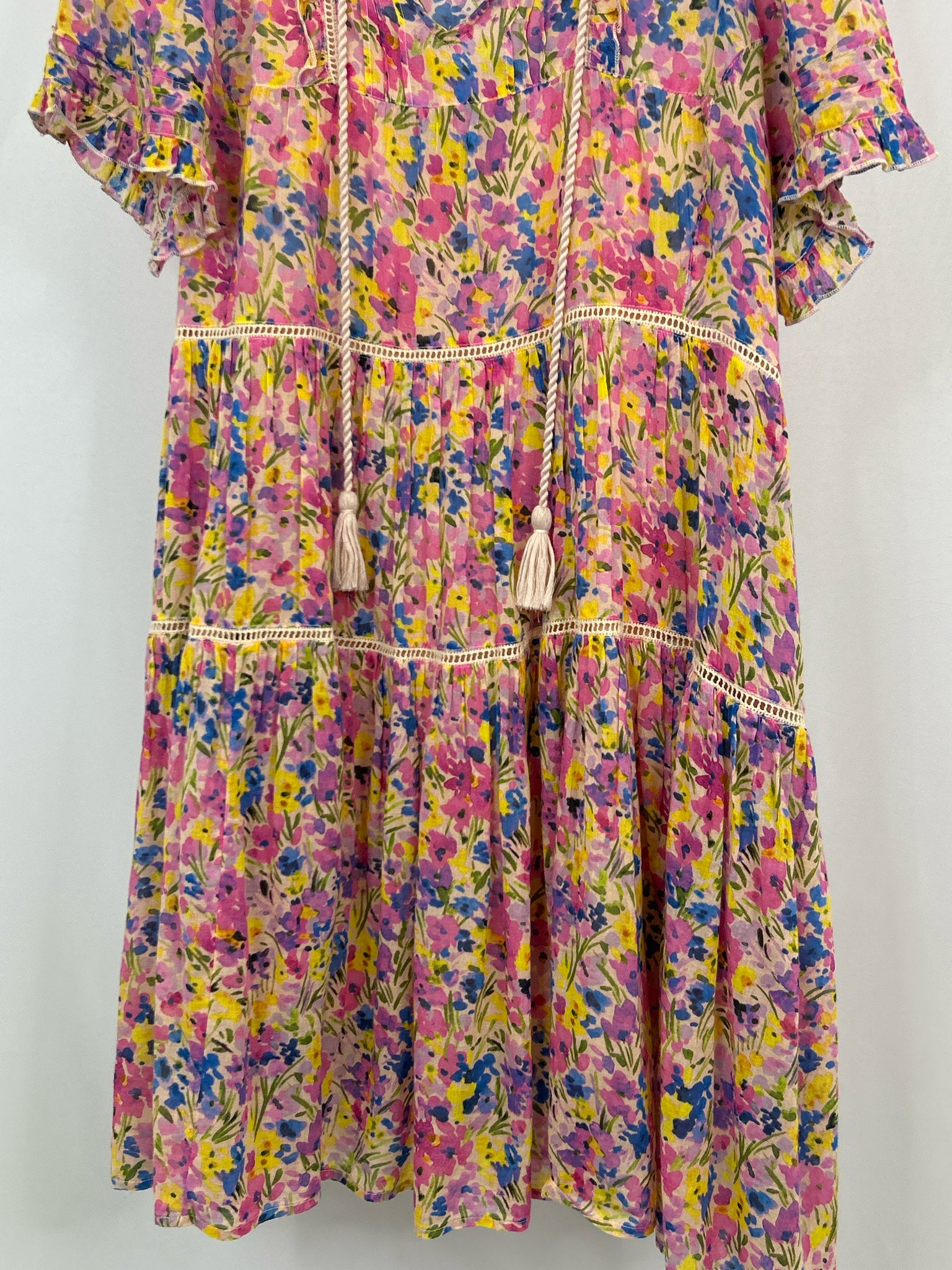 SUNDANCE Size L/XL Purple Print Women 2-Piece w/dress