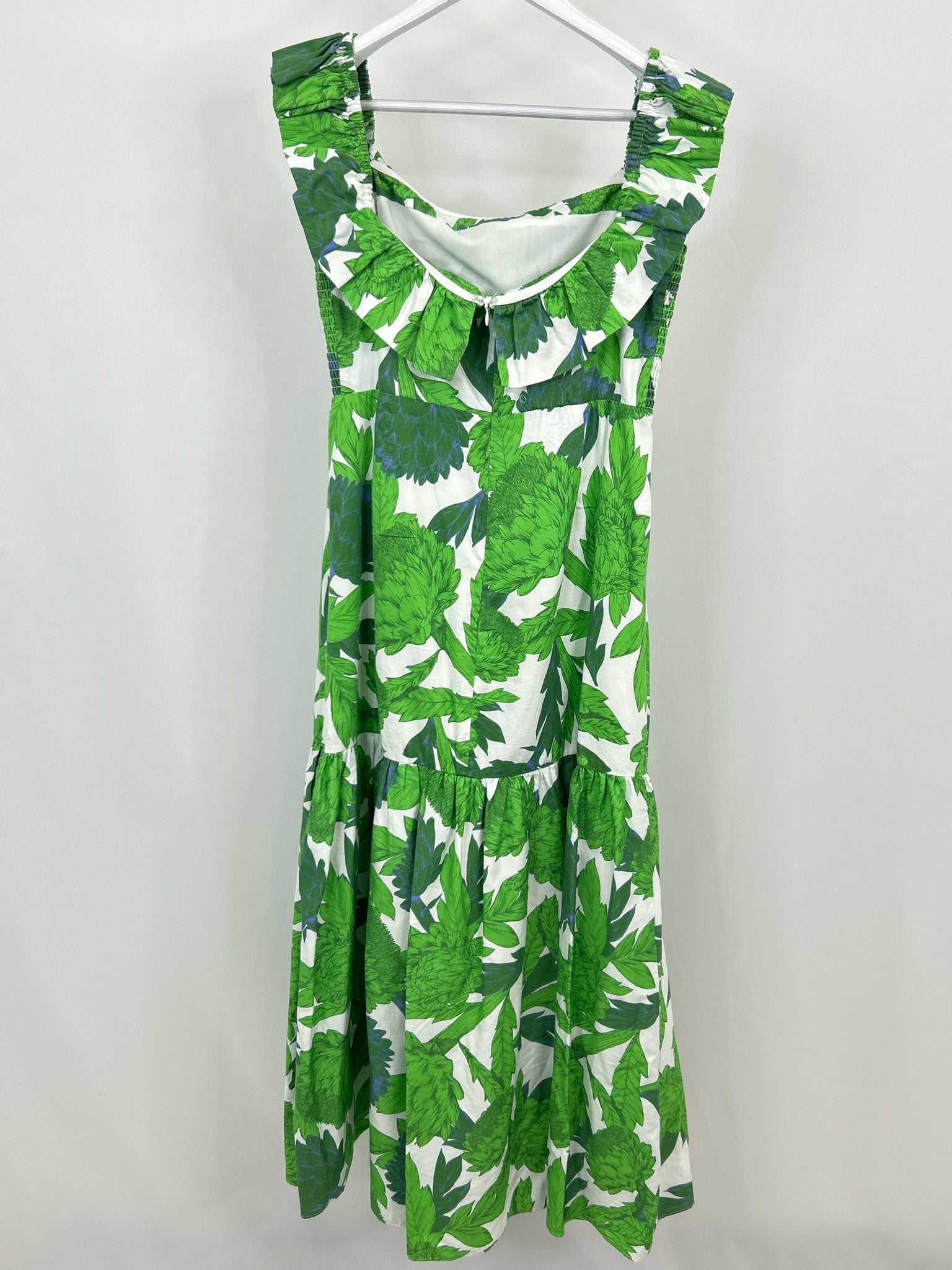 Hyacinth House Size L Green Floral Women Dress