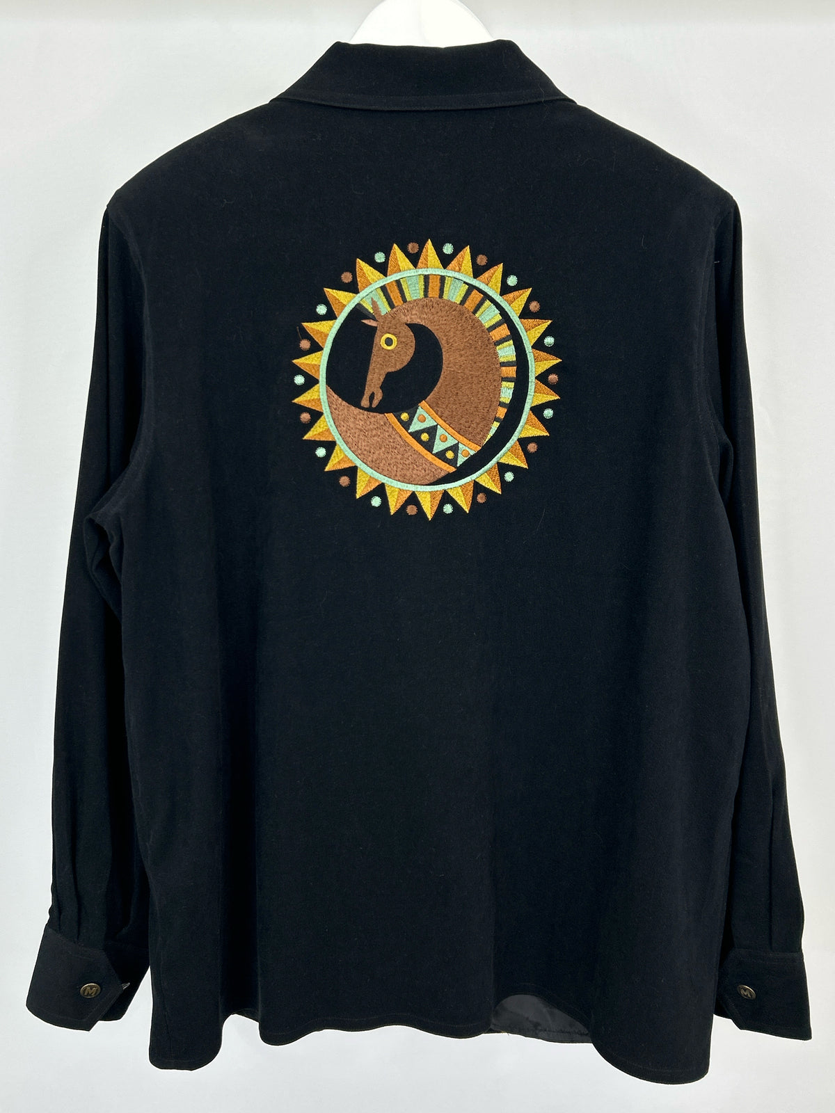 BOB MACKIE Wearable Art Size L Black Women Jacket