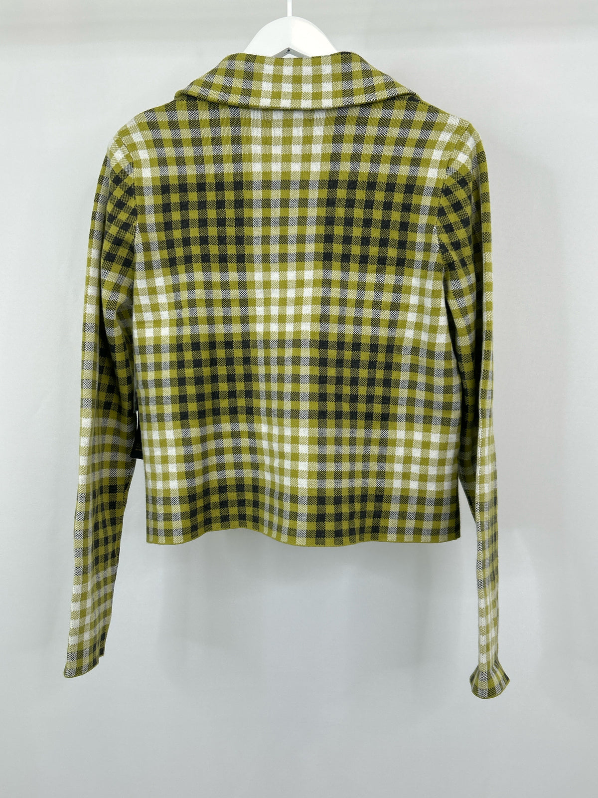 Rachel Rachel Roy Size L Lime Green Print Women Cardigan
