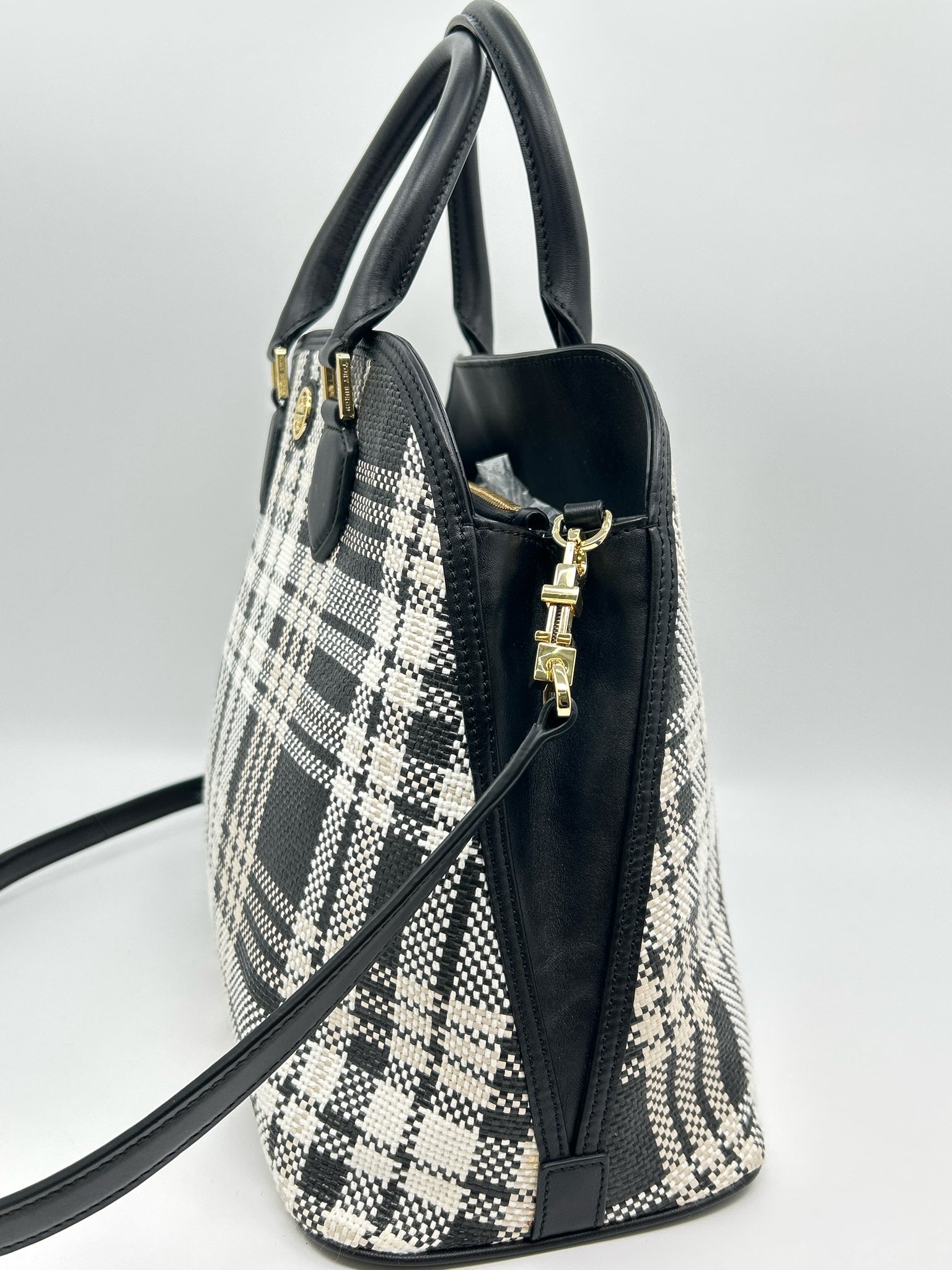 TORY BURCH Black and White Women Purse