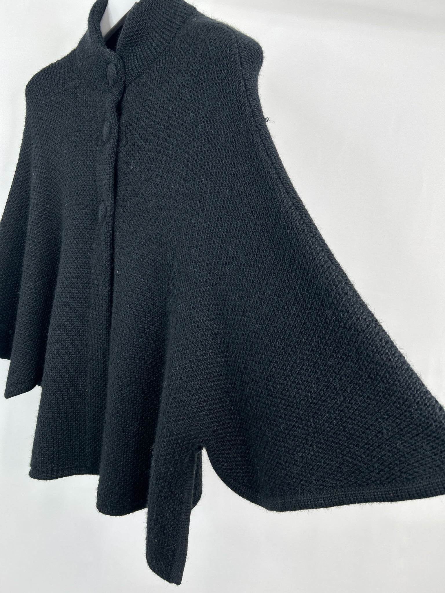 BABY ALPACA Size One Size Black Women Poncho