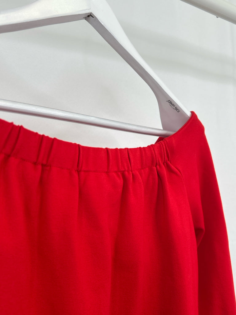 TUCKERNUCK Size L Red Blouse Top
