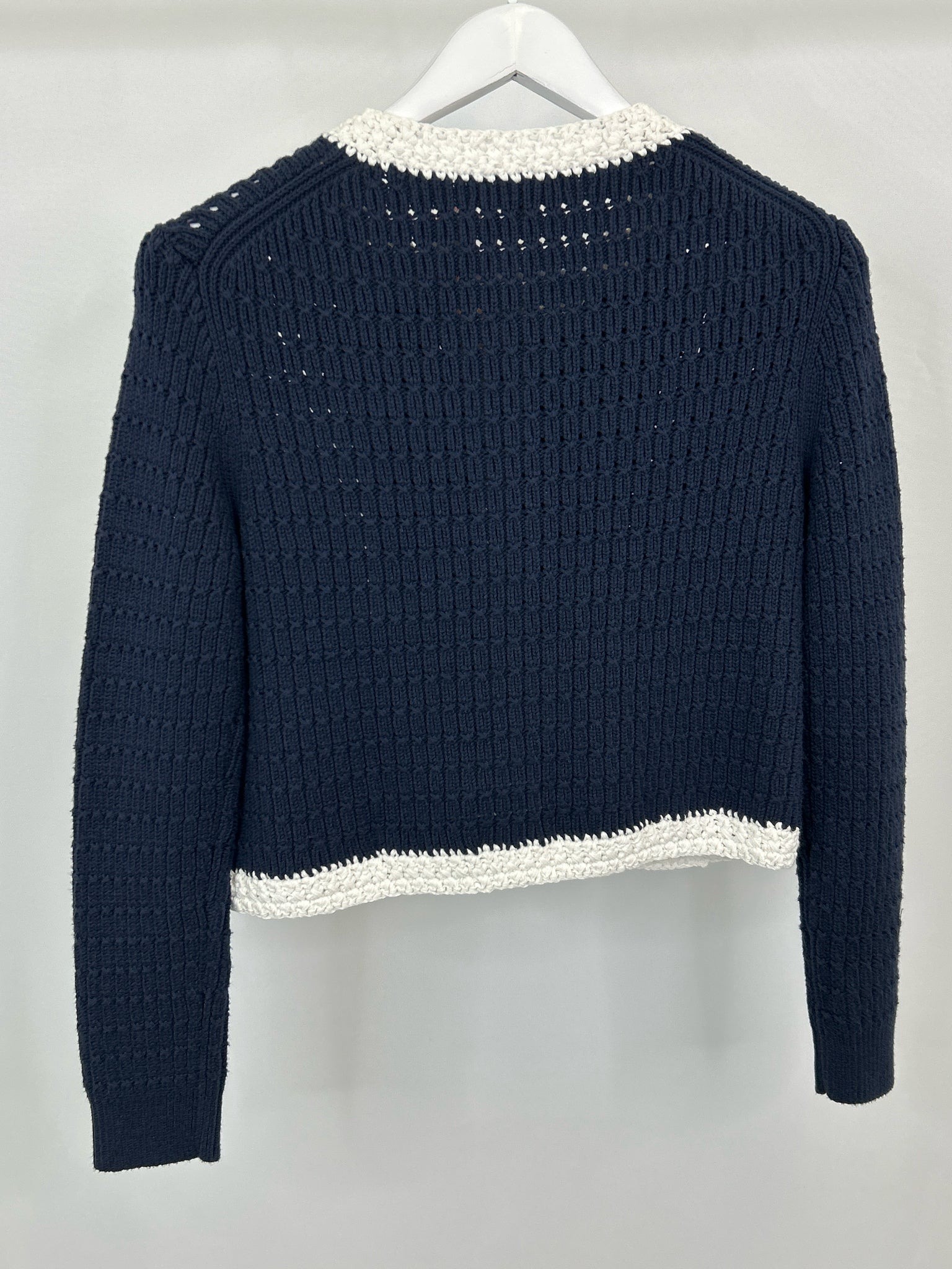 J. CREW Size S Blue and White Women Cardigan NWT