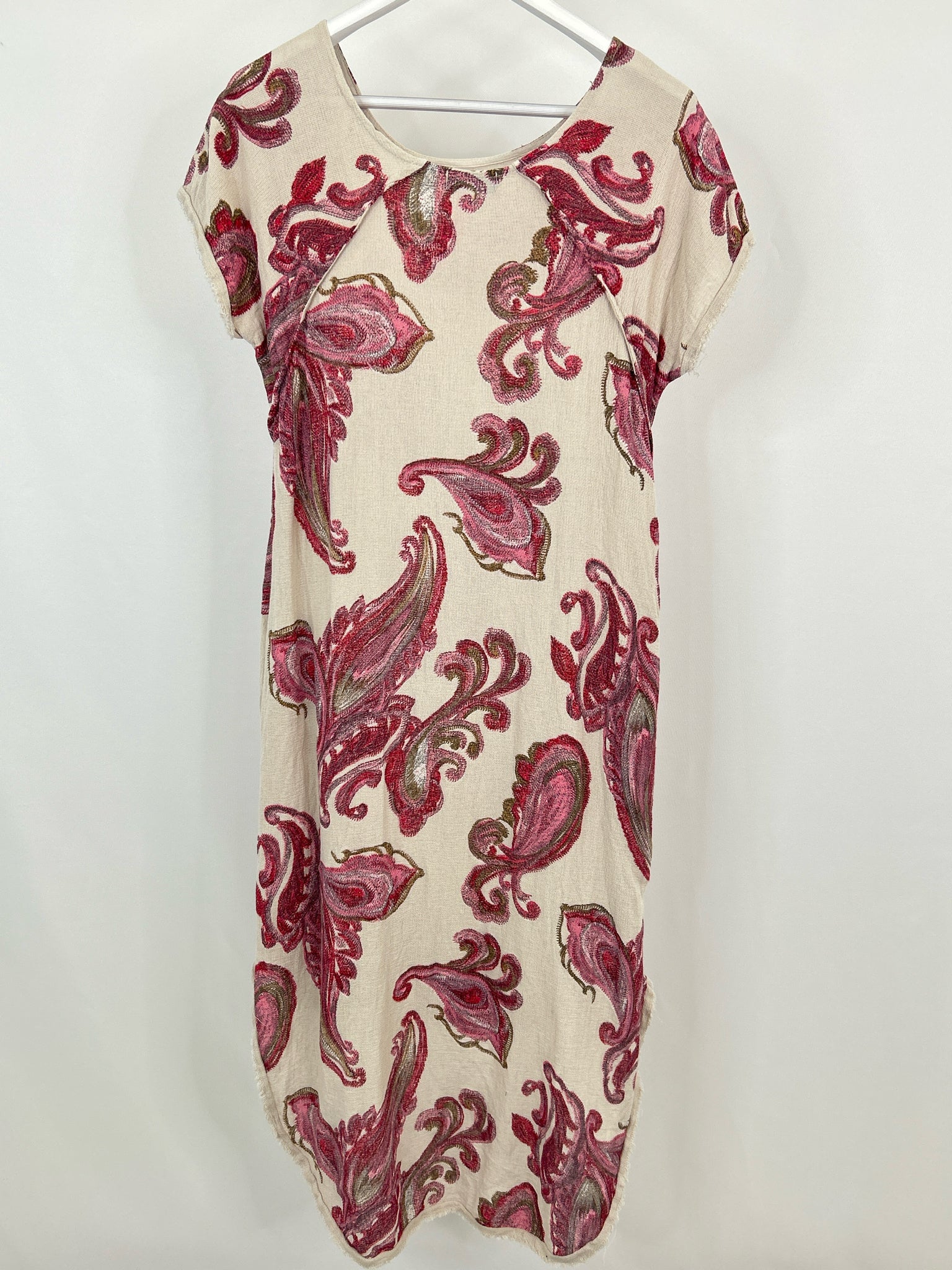 Marisima One Size Cream Print Women Dress