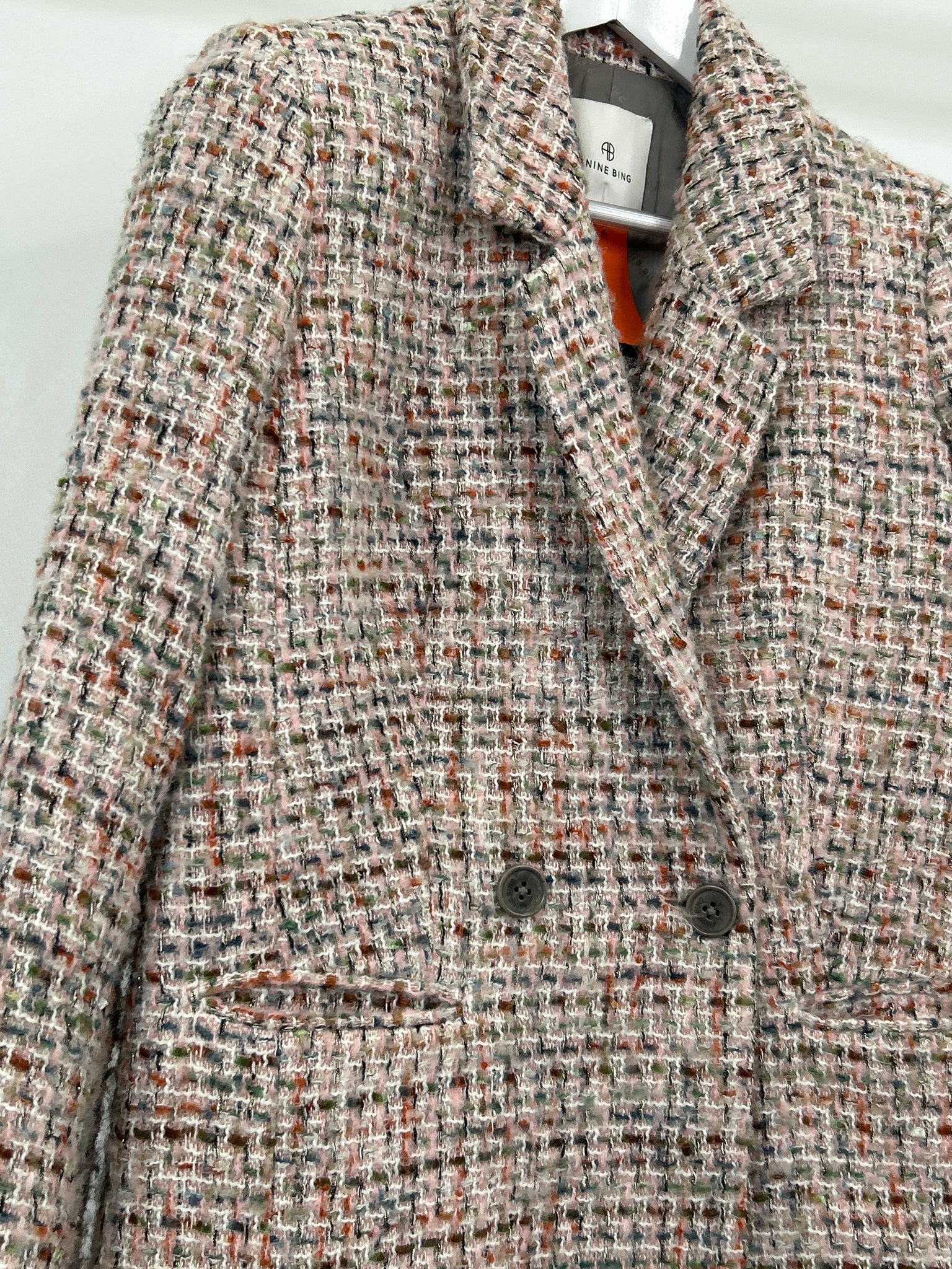 ANINE BING Size XS PINK TWEED Women Jacket