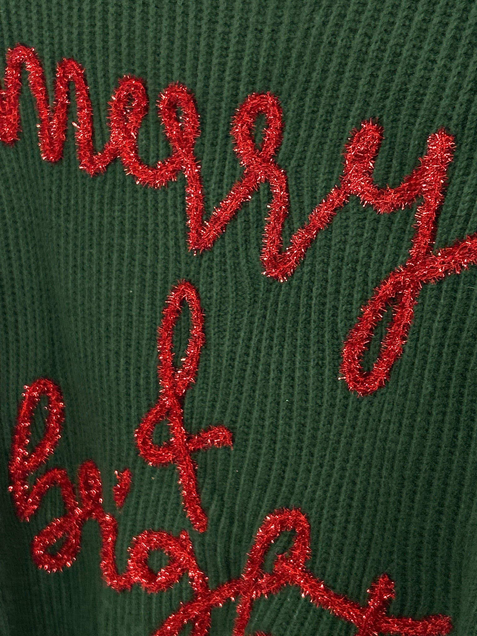 Queen of Sparkle Size S Green Women Sweater