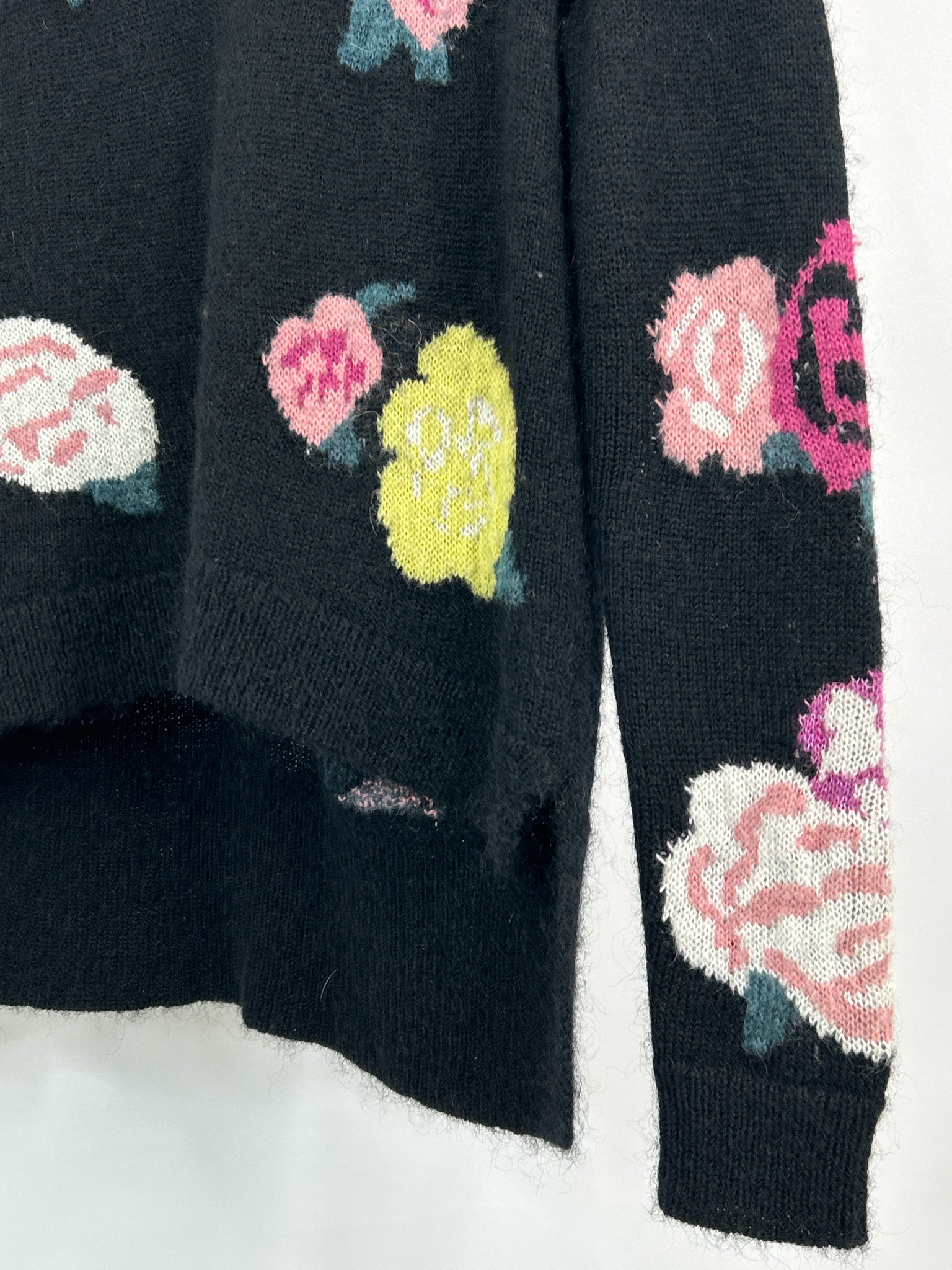 Adam Lippes Size S Black Print Women Sweater