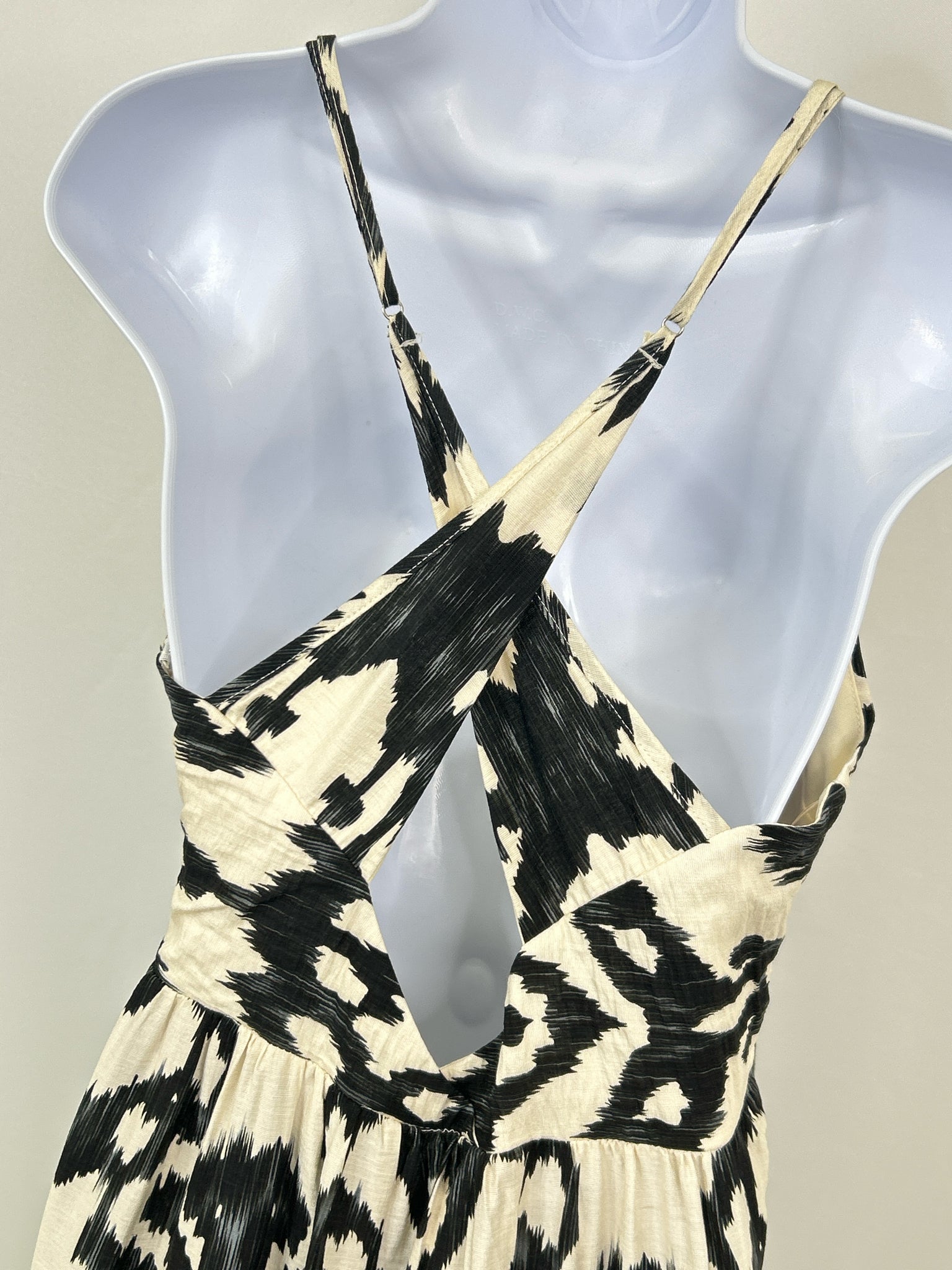 ADORA Size L Black & Cream Women Dress