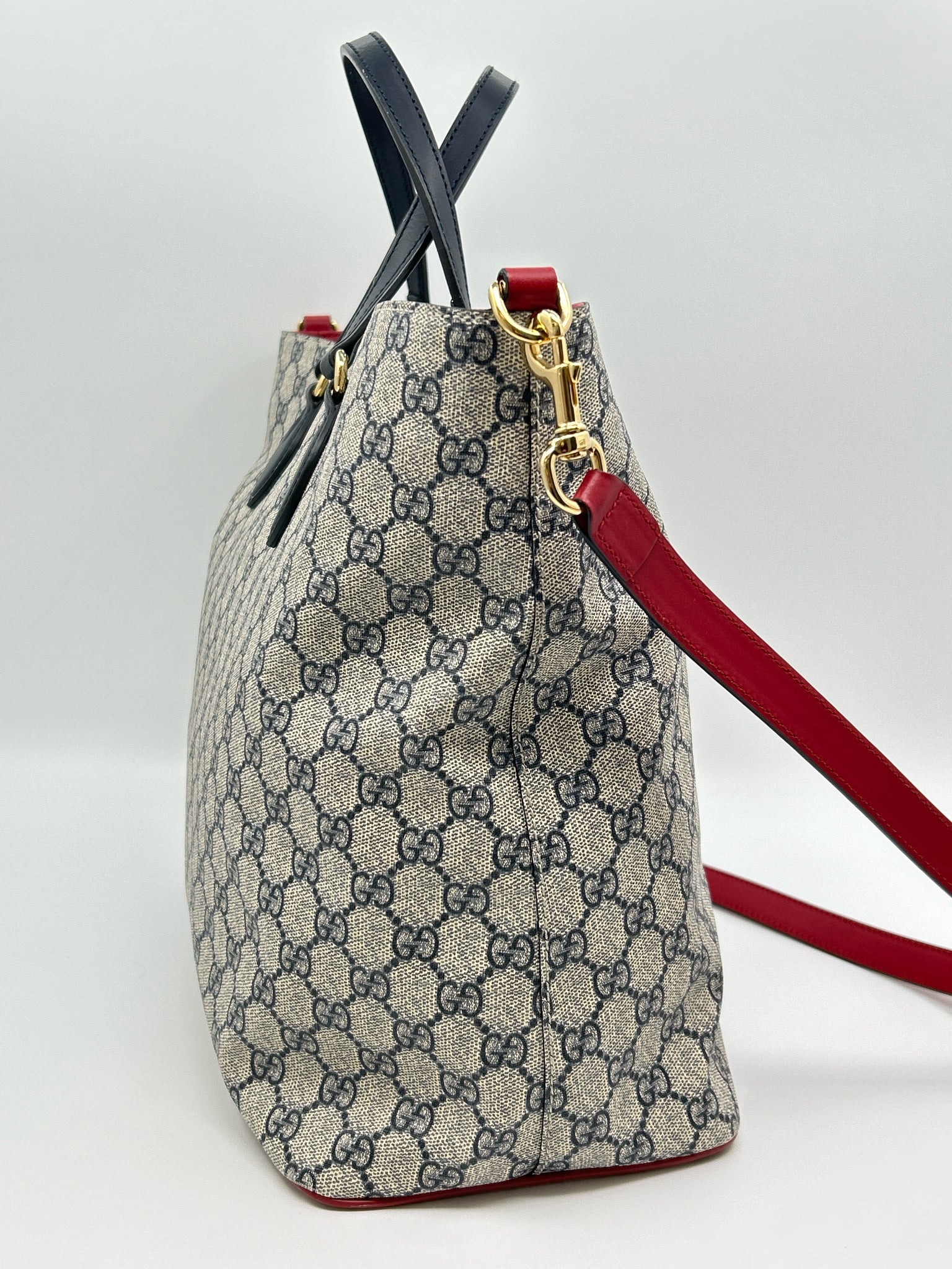GUCCI NAVY AND RED Women Tote