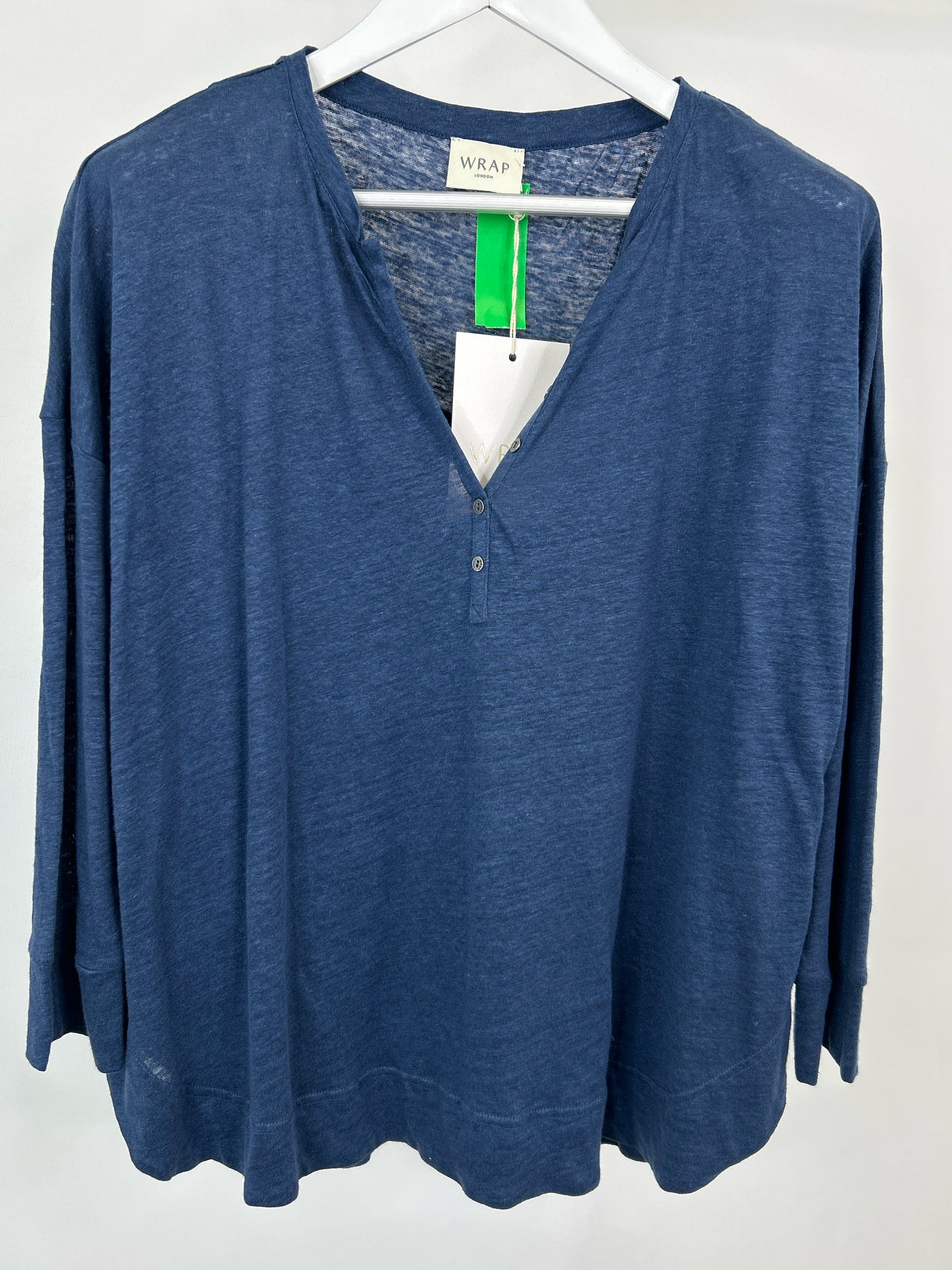 WRAP LONDON Size 14 Navy Women Top NWT