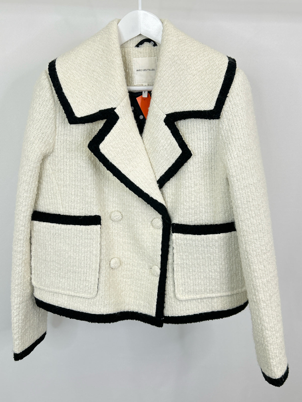 AVEC LES FILLES Size M White and black Women Jacket