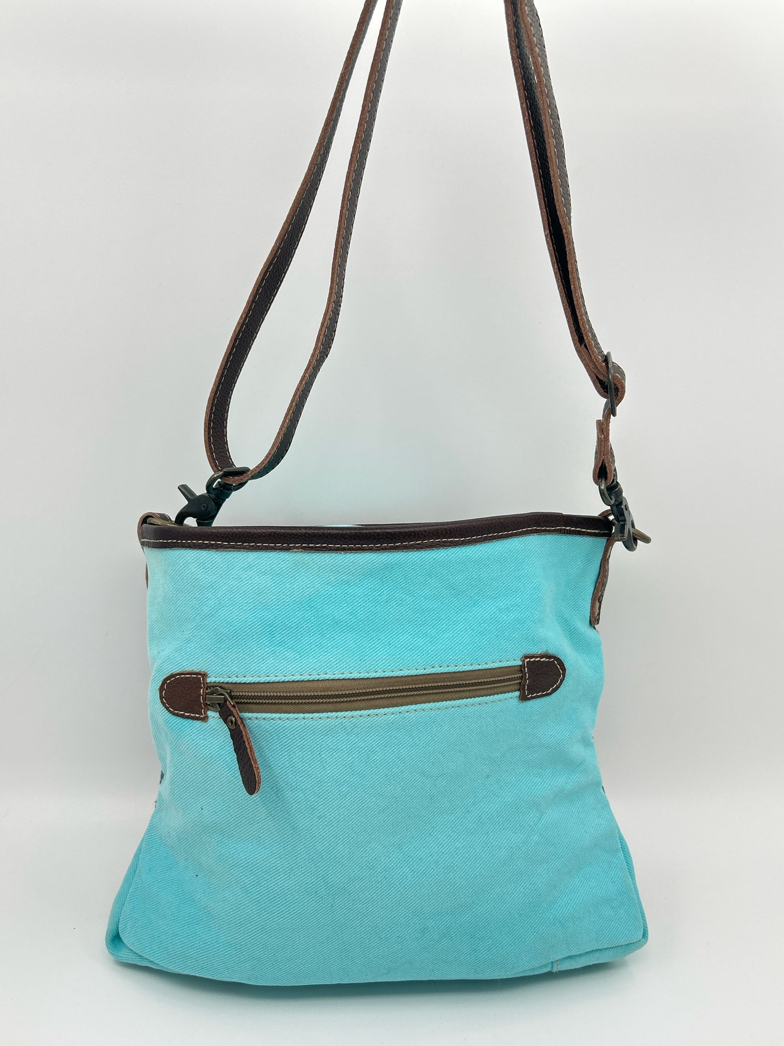 MYRA BAG Blue and Brown Women Purse
