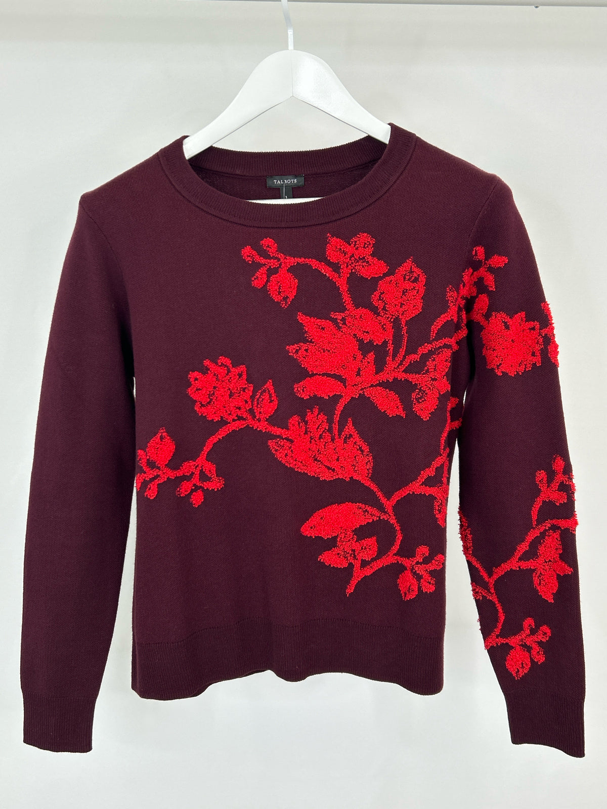 TALBOTS Size S Burgundy Women Sweater