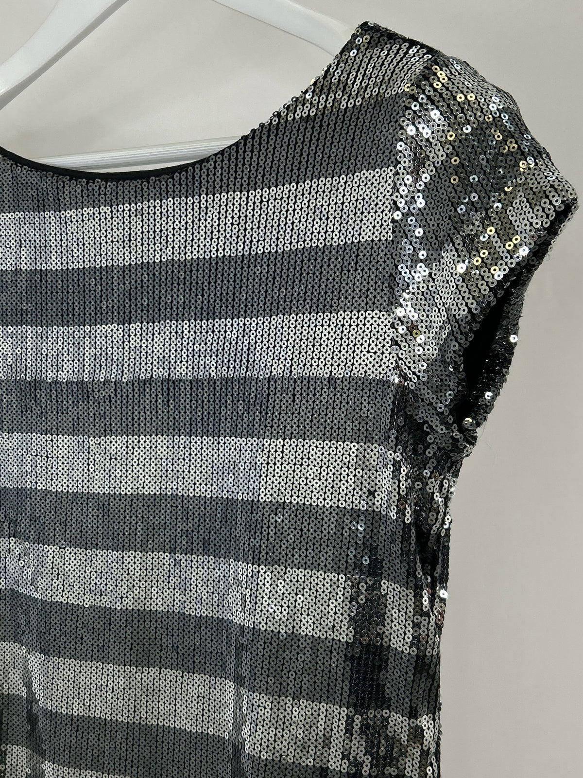 White House Black Market Size M Silver Women Dress
