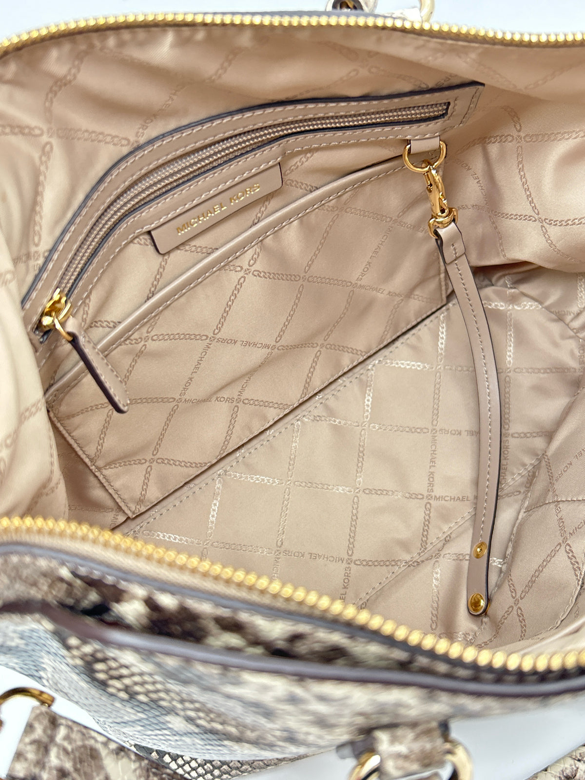 MICHAEL KORS Taupe and black Women Purse