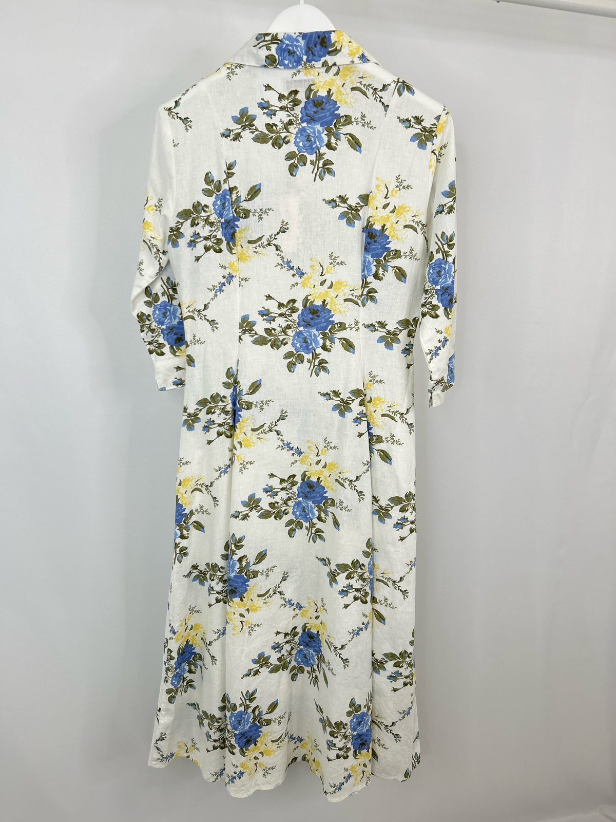 LAURA ASHLEY Size M White Floral Women Dress