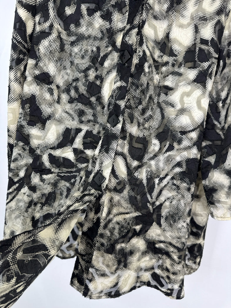 YUSHI Size XL BLACK AND BEIGE Women Tunic