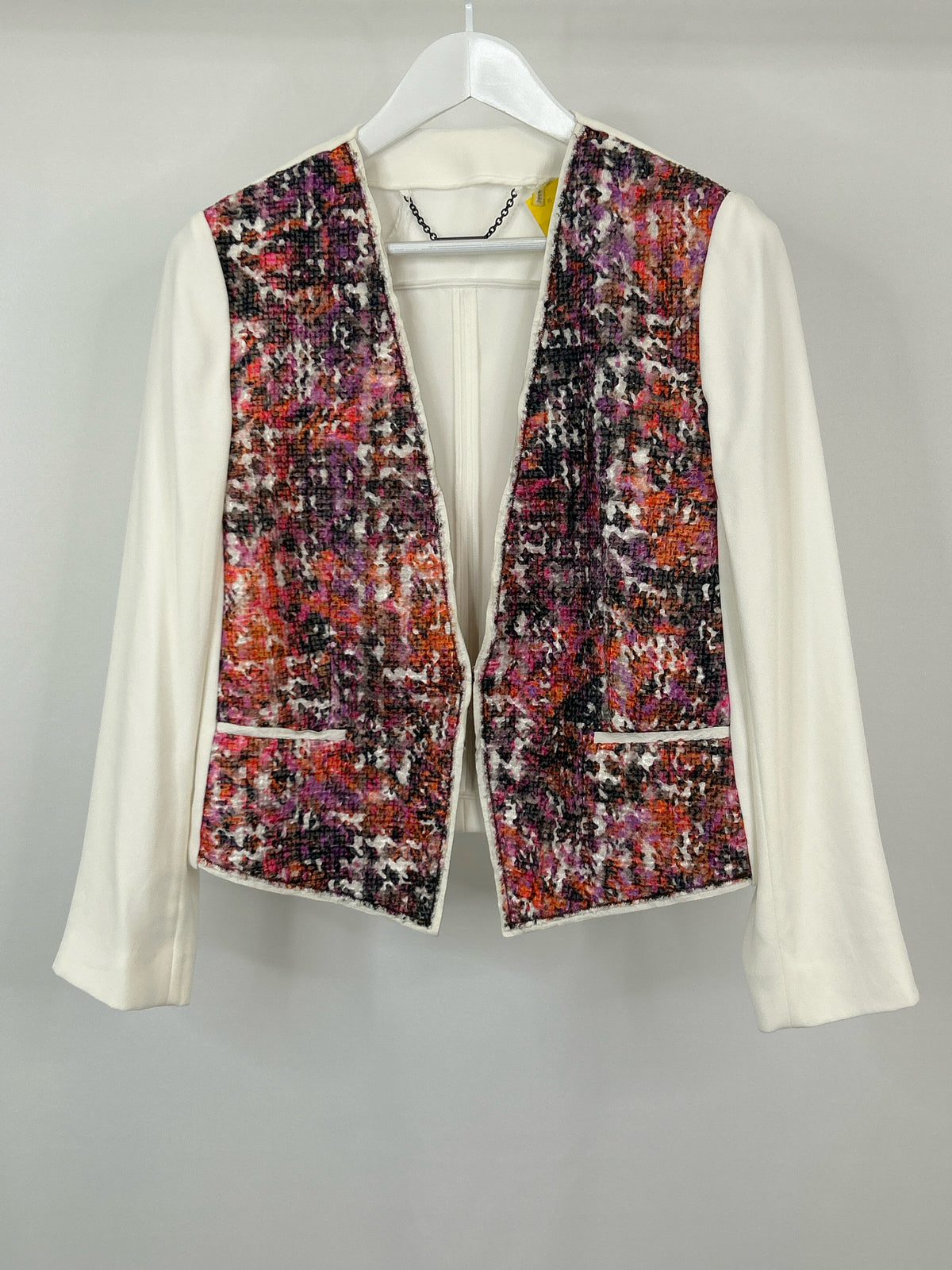 ELIE TAHARI Size 14 IVORY PRINT Women Blazer