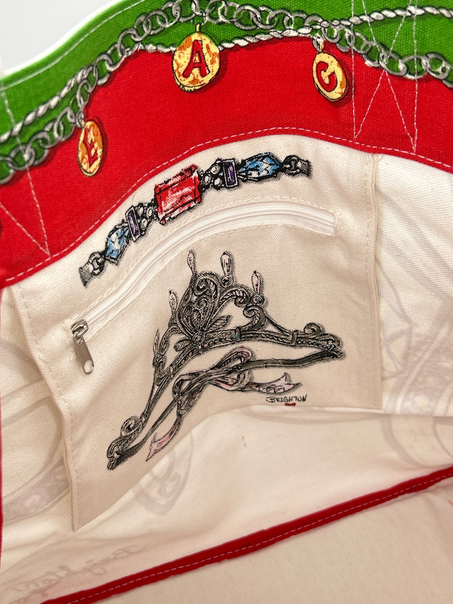 BRIGHTON NWT red and white Women Tote