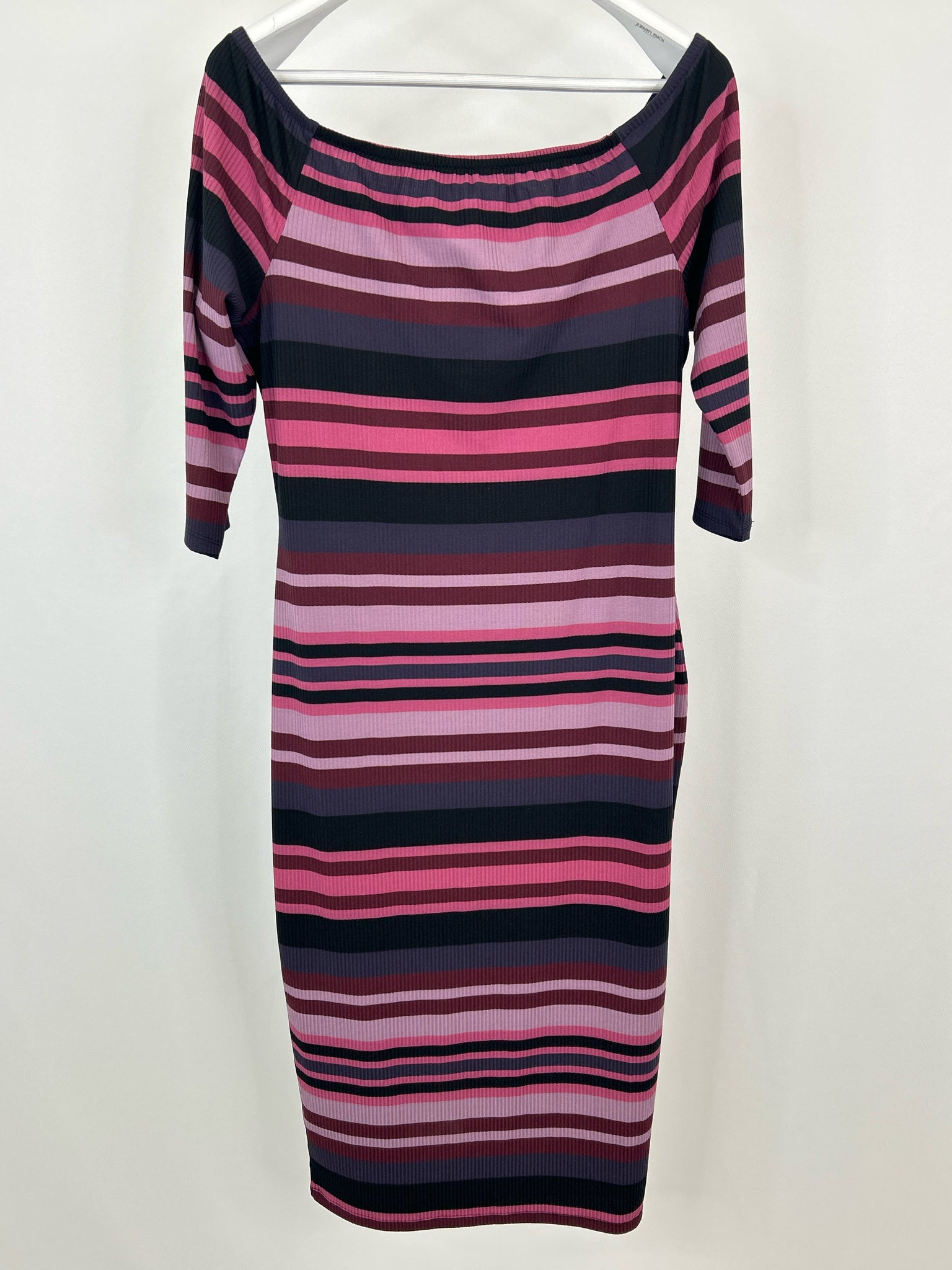 LANE BRYANT Size 14/16 PURPLE STRIPED Women Dress