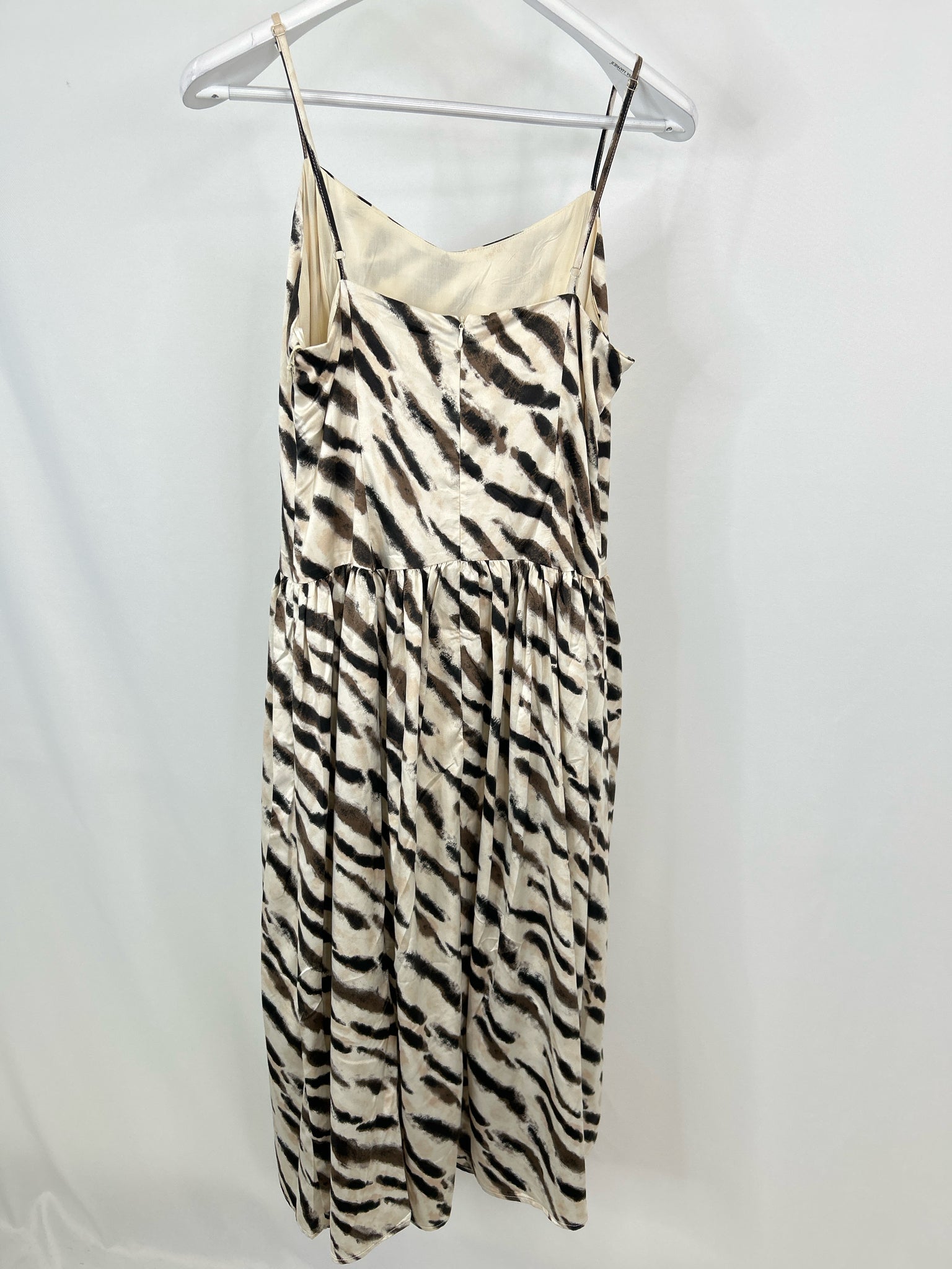 LUMIERE Size L Brown Print Women Dress NWT