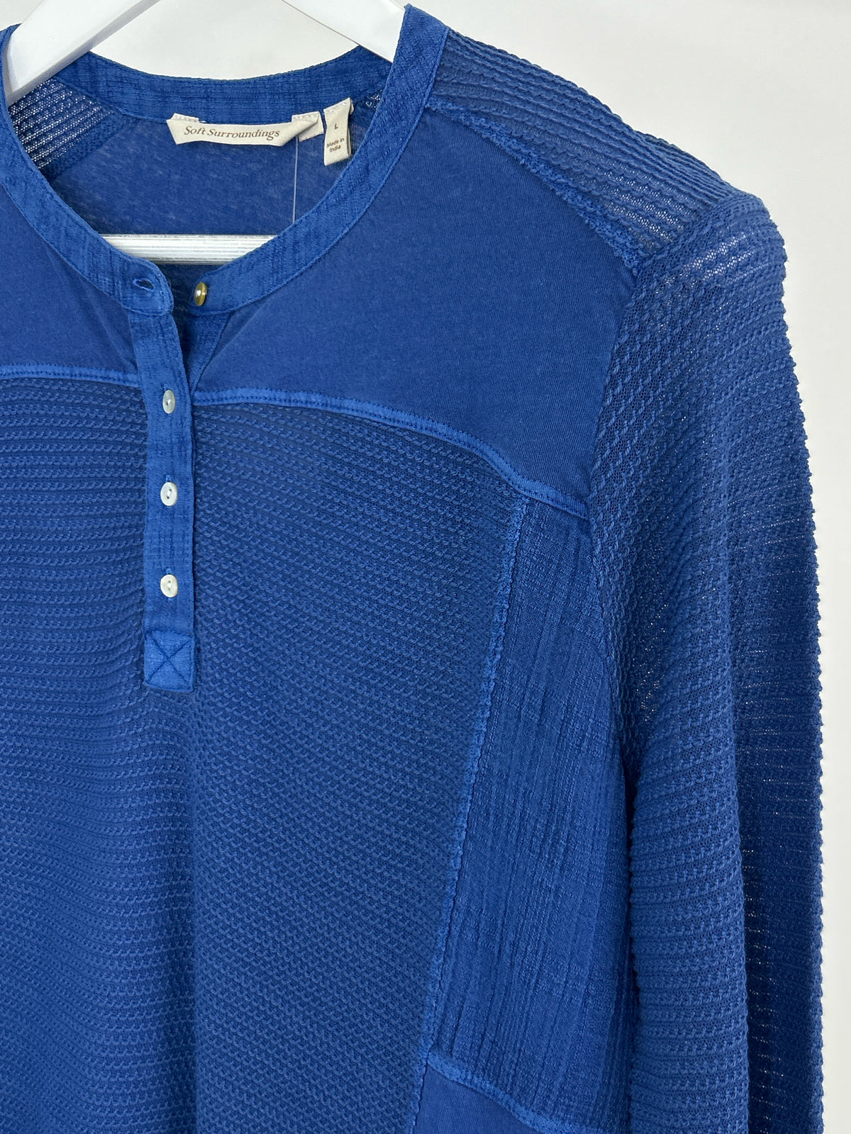 SOFT SURROUNDINGS Size L Blue Women Top
