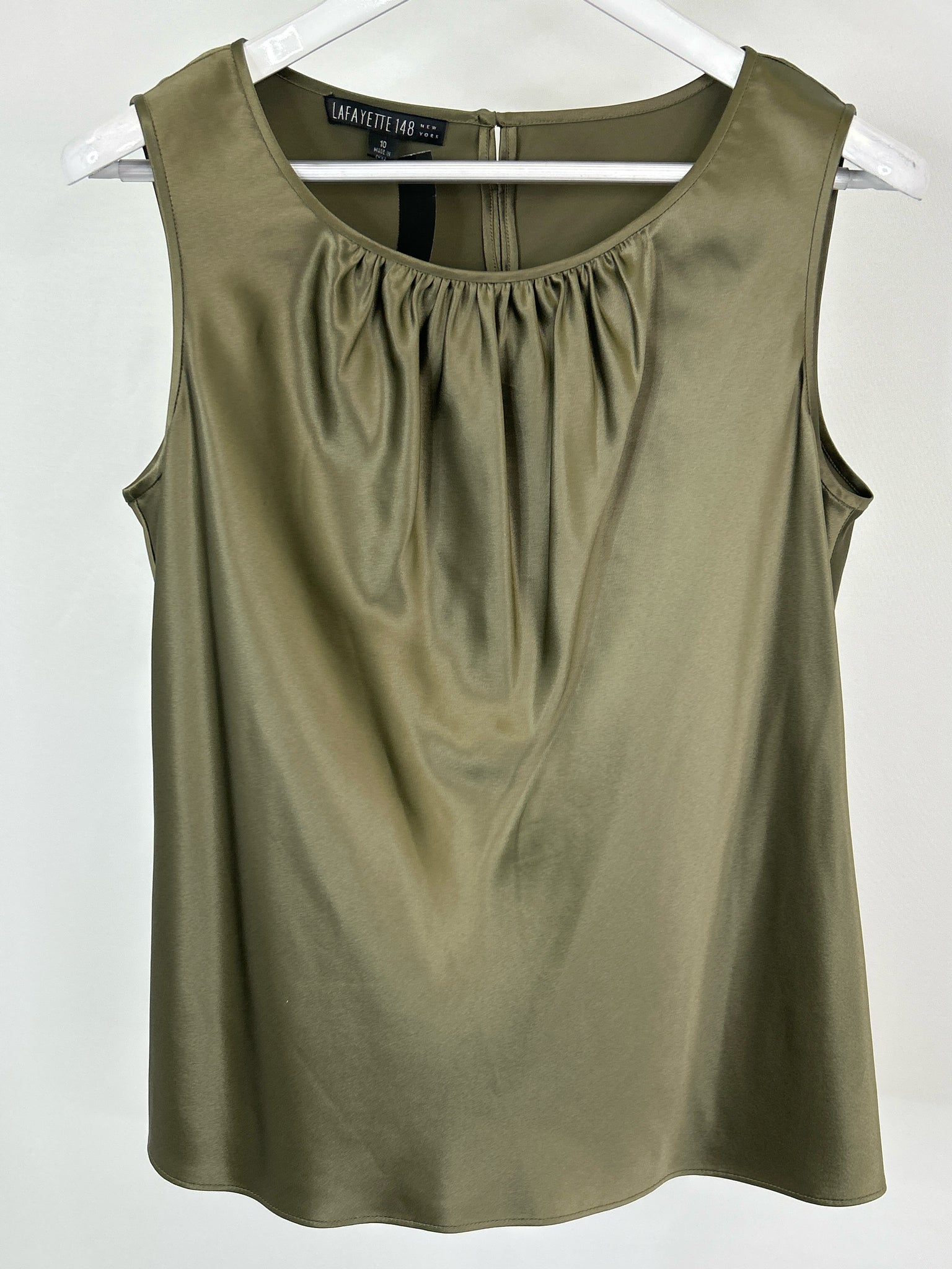 LAFAYETTE 148 Size 10 OLIVE GREEN Women Top
